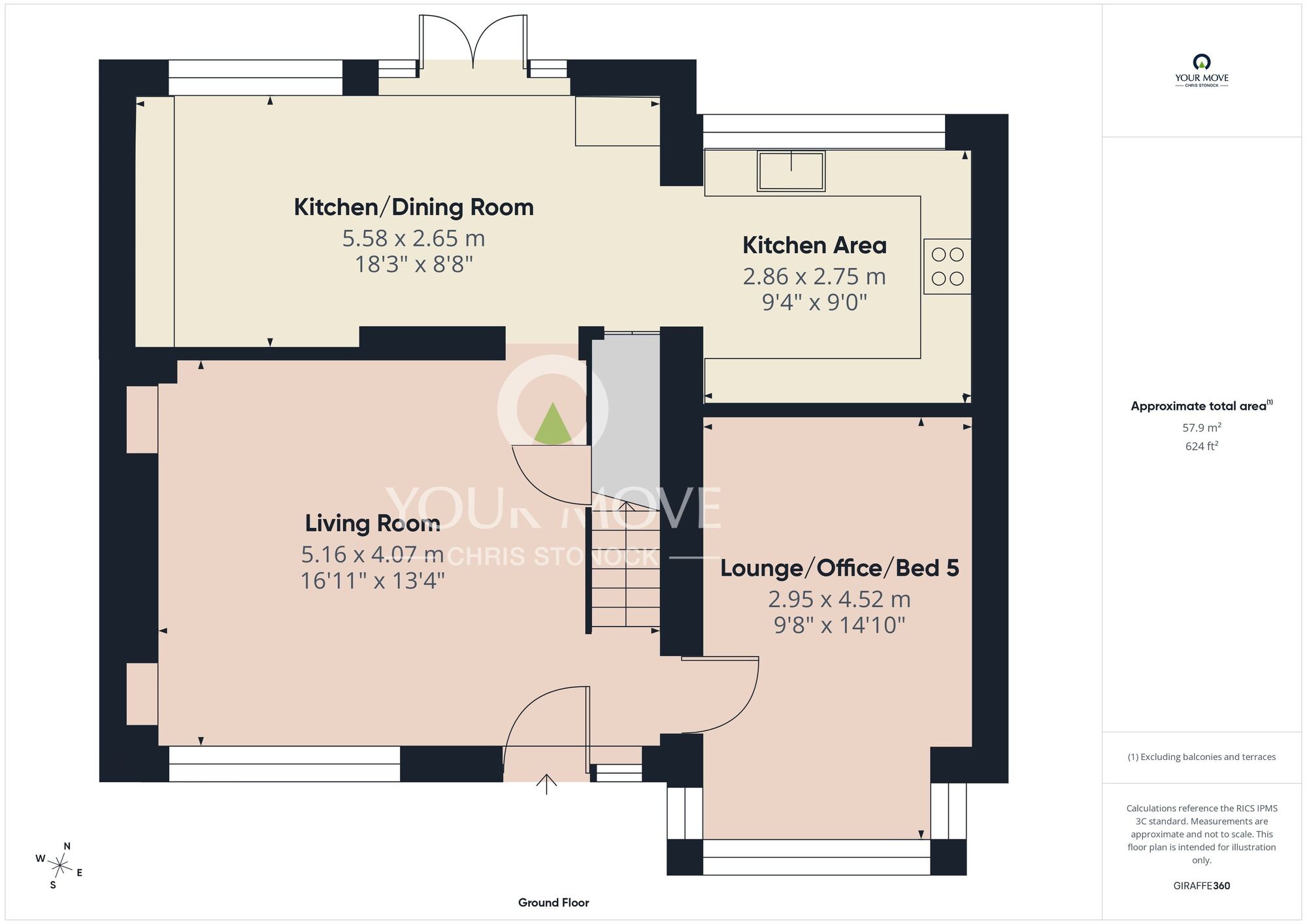 Floorplan of 4 bedroom Semi Detached House for sale, Wesley Mount, Crawcrook, Tyne and Wear, NE40