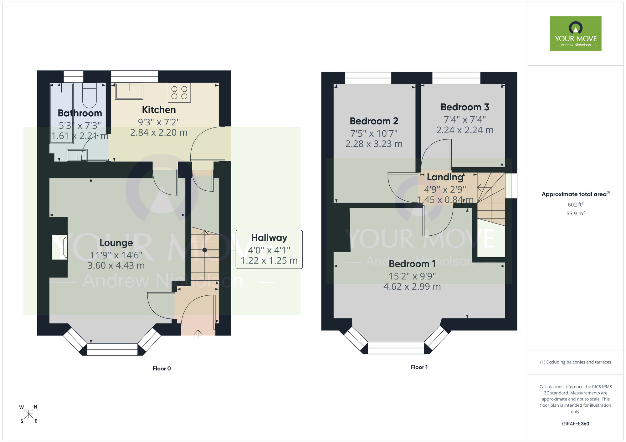 Floorplan of 3 bedroom Semi Detached House to rent, Woodside Avenue, Wistaston, Cheshire, CW2