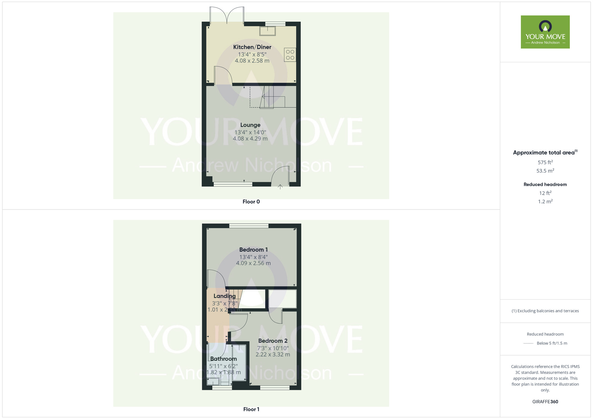 Floorplan of 2 bedroom Mid Terrace House to rent, Field Lane, Wistaston, Crewe, CW2