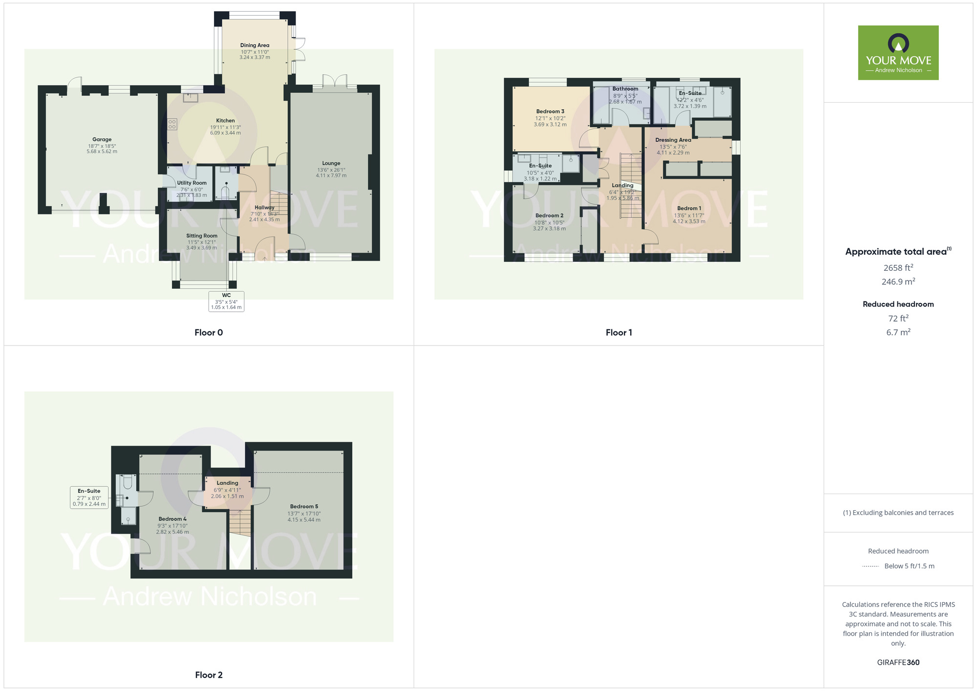 Floorplan of 5 bedroom Detached House to rent, Wychwood Park, Weston, Crewe, CW2