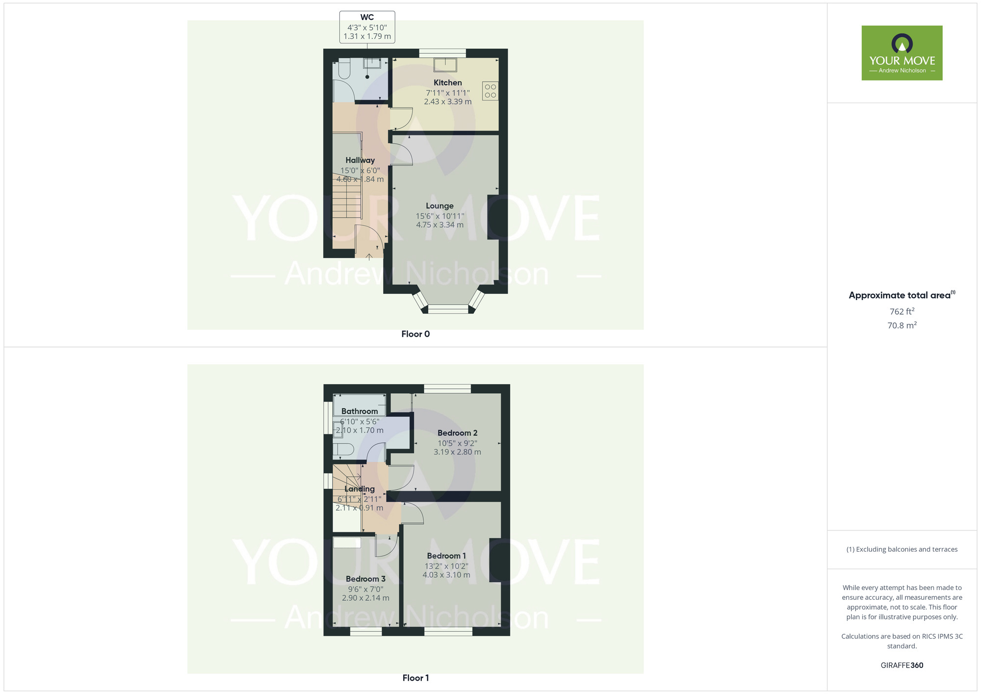 Floorplan of 3 bedroom Semi Detached House to rent, Prunus Road, Crewe, CW1