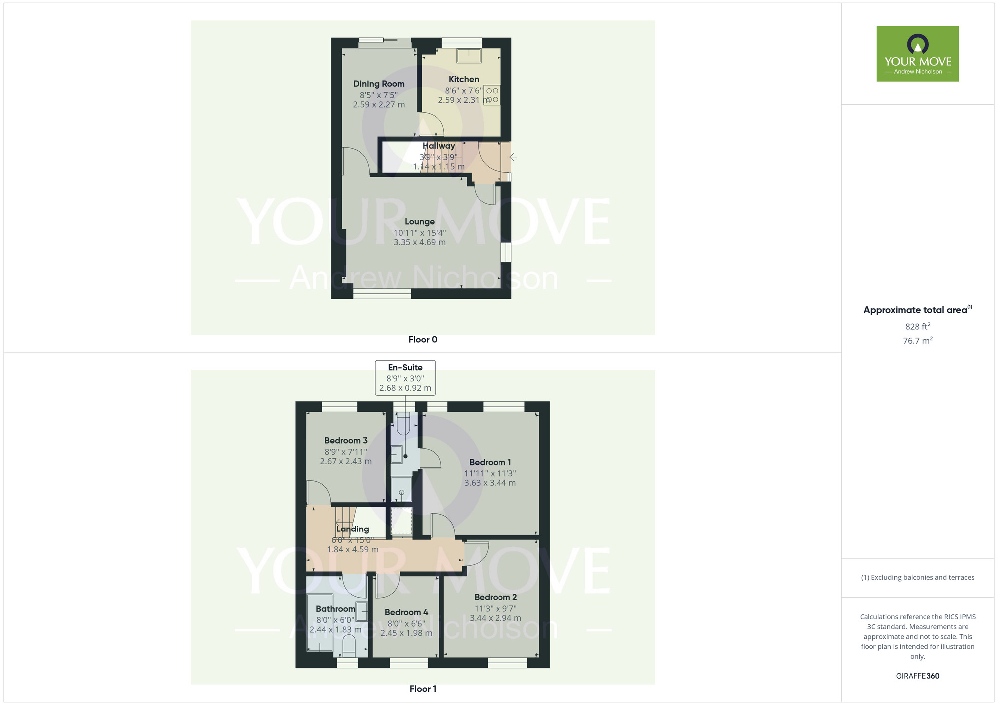 Floorplan of 4 bedroom Mid Terrace House to rent, Church Lane, Wistaston, Cheshire, CW2
