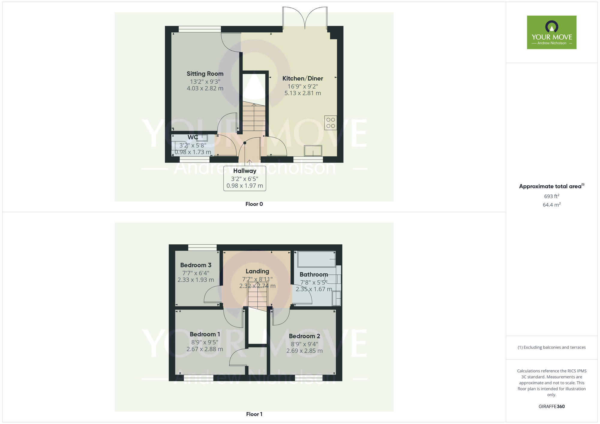 Floorplan of 3 bedroom Mid Terrace House for sale, Wood Street, Crewe, Cheshire, CW2