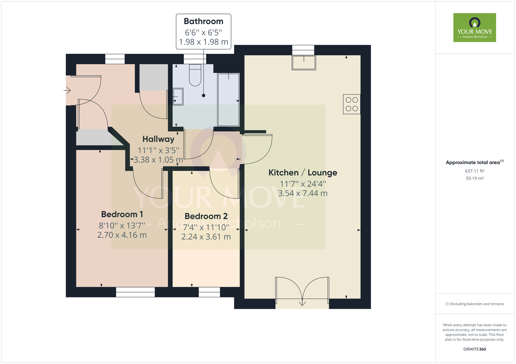 Floorplan of 2 bedroom  Flat for sale, Blount Close, Crewe, Cheshire, CW1