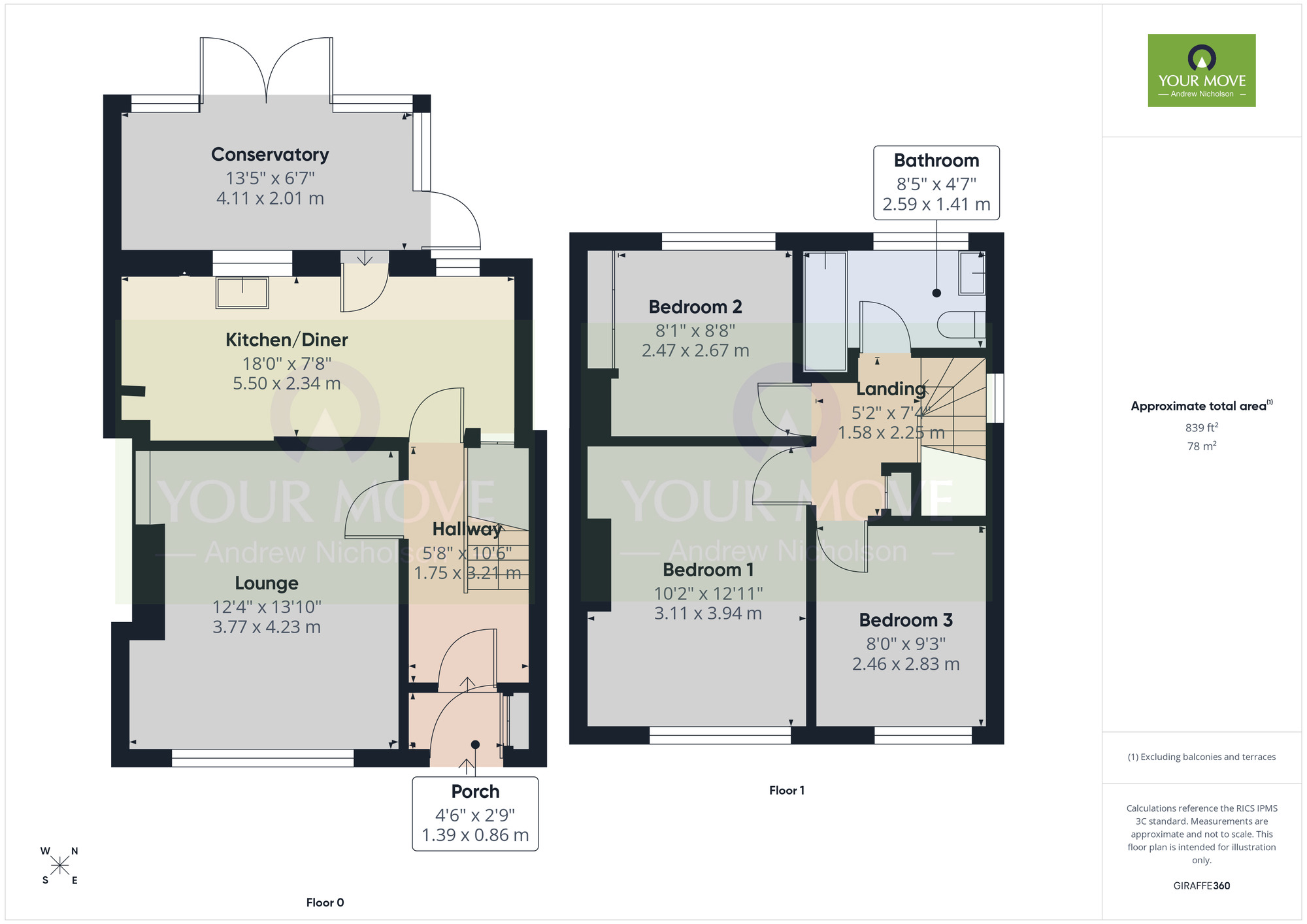 Floorplan of 3 bedroom Semi Detached House for sale, Underwood Lane, Crewe, Cheshire, CW1