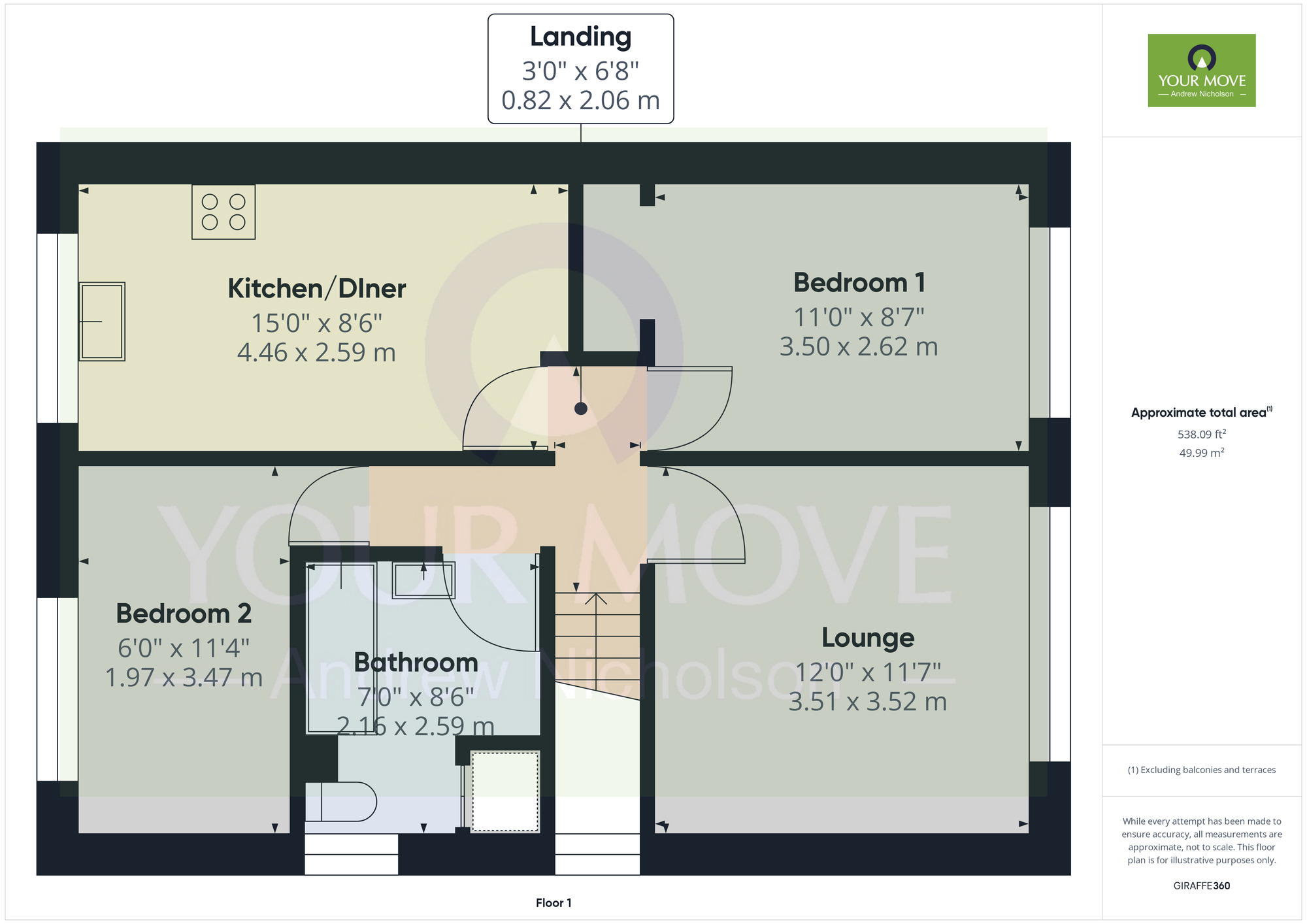 Floorplan of 2 bedroom  Flat for sale, Verdin Court, Crewe, Cheshire, CW1