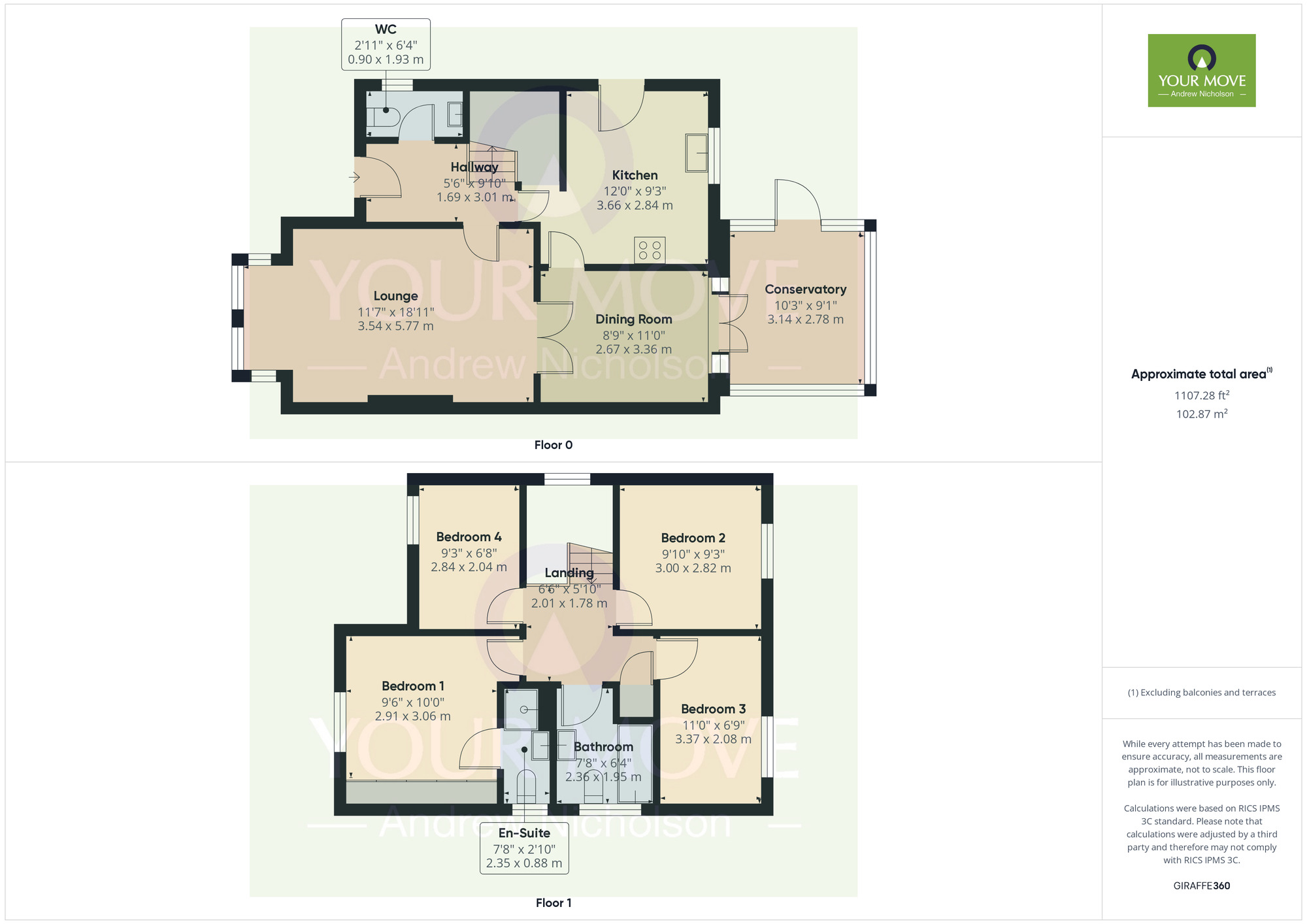 Floorplan of 4 bedroom Detached House for sale, Grizedale Close, Wistaston, Cheshire, CW2