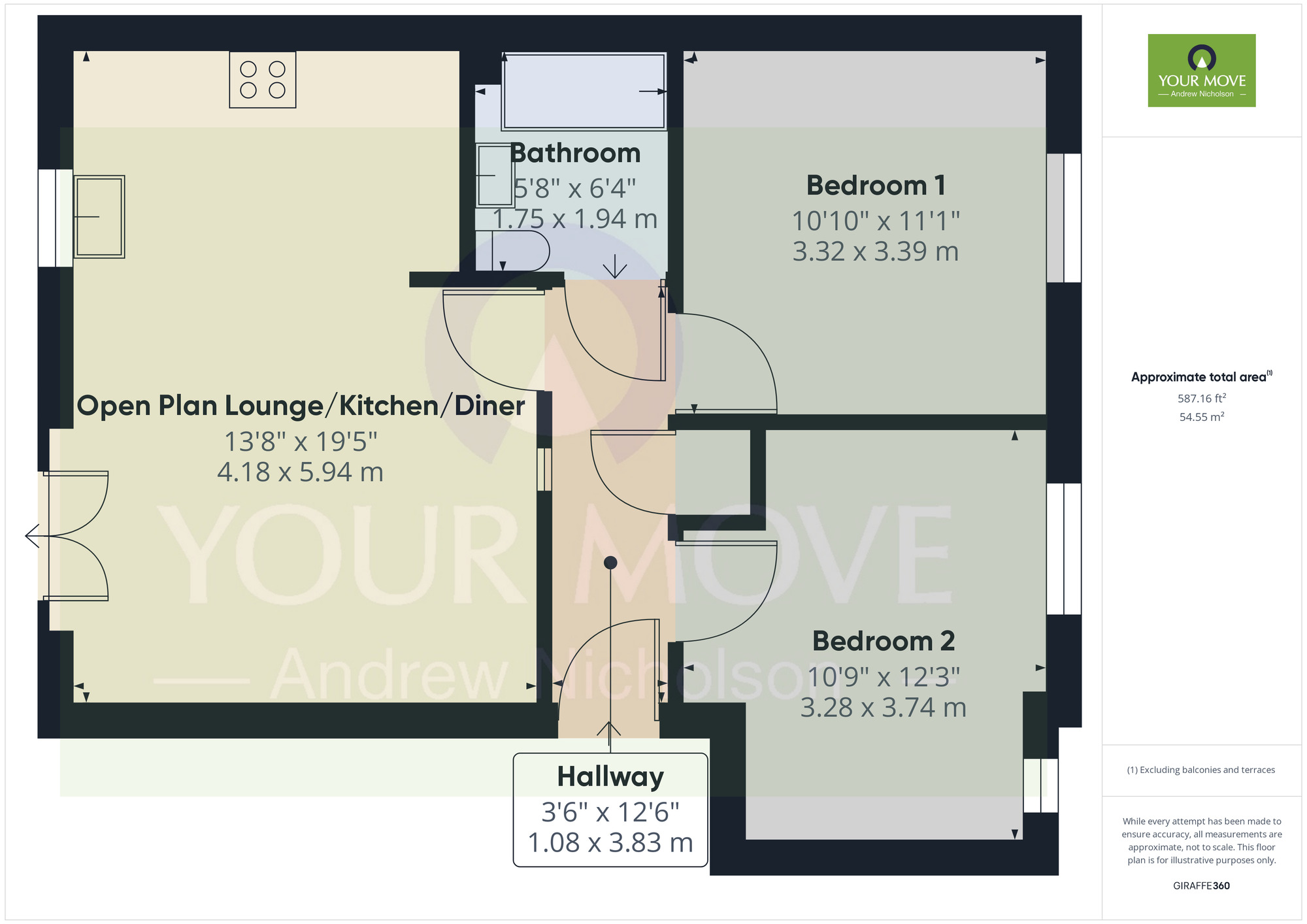 Floorplan of 2 bedroom Flat to rent, Stanyer Court, Nantwich, Cheshire, CW5