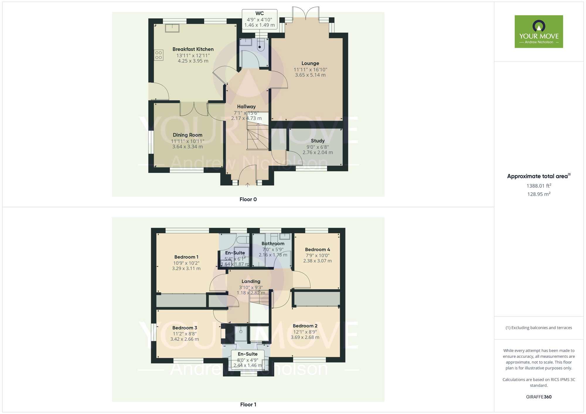 Floorplan of 4 bedroom Detached House for sale, Thorn Tree Drive, Crewe, Cheshire, CW1