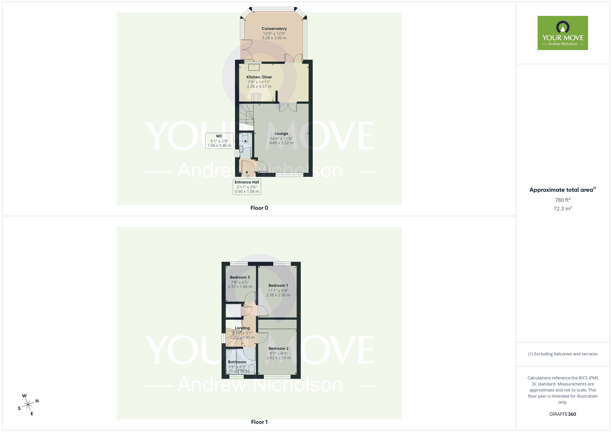 Floorplan of 3 bedroom Detached House to rent, Merlin Way, Crewe, CW1