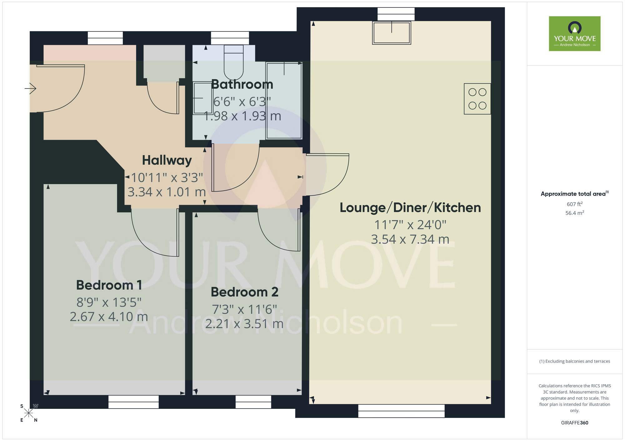 Floorplan of 2 bedroom Flat to rent, Blount Close, Crewe, Cheshire, CW1
