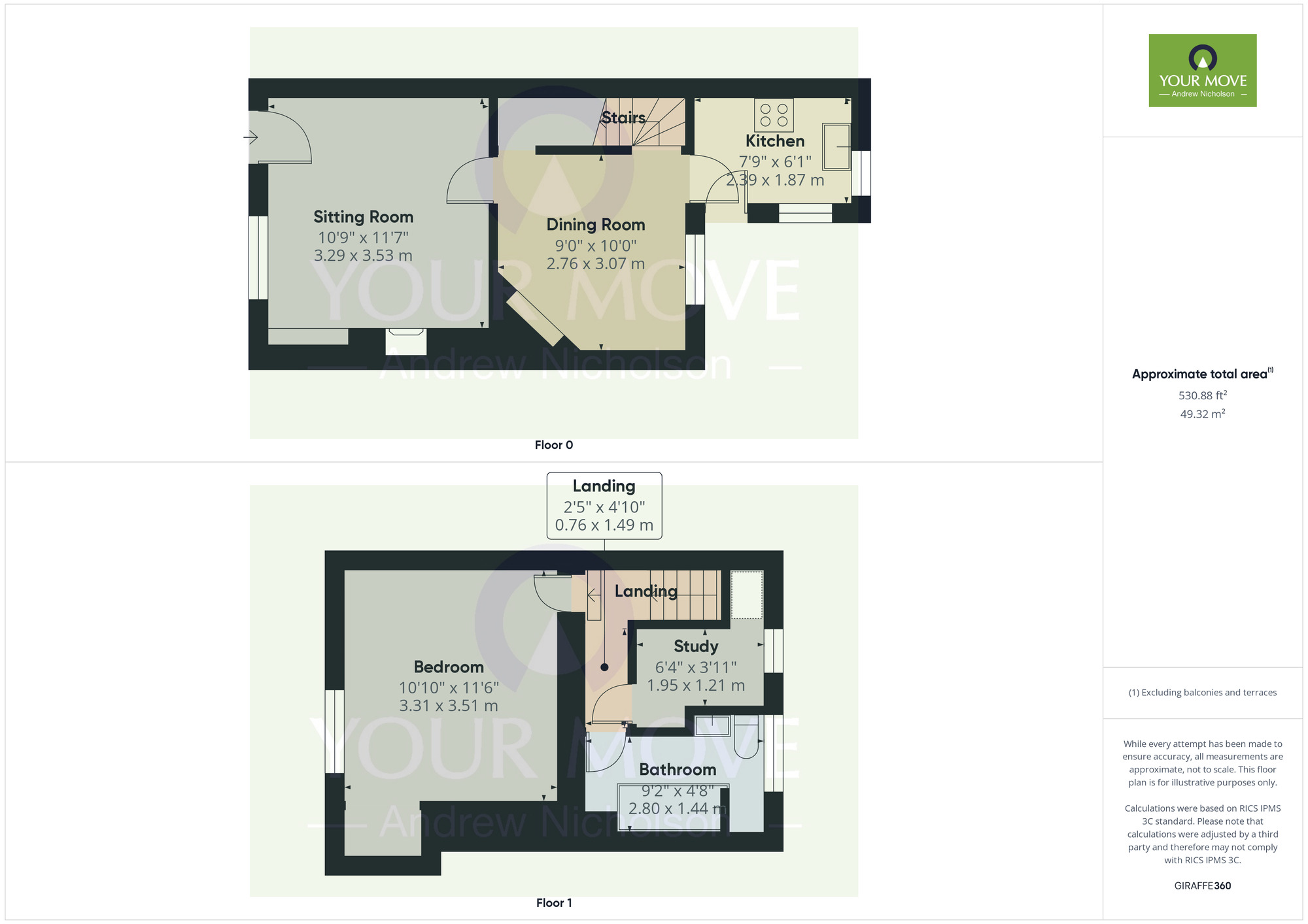 Floorplan of 1 bedroom Mid Terrace House to rent, Marsh Lane, Nantwich, Cheshire, CW5