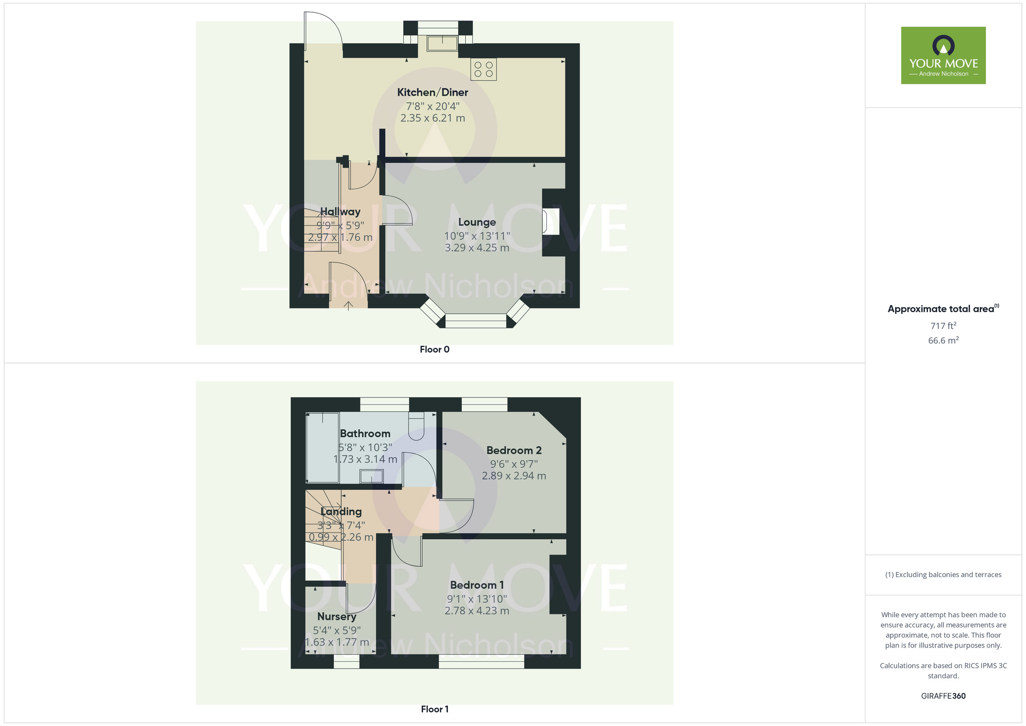 Floorplan of 2 bedroom Mid Terrace House for sale, Broughton Road, Crewe, Cheshire, CW1