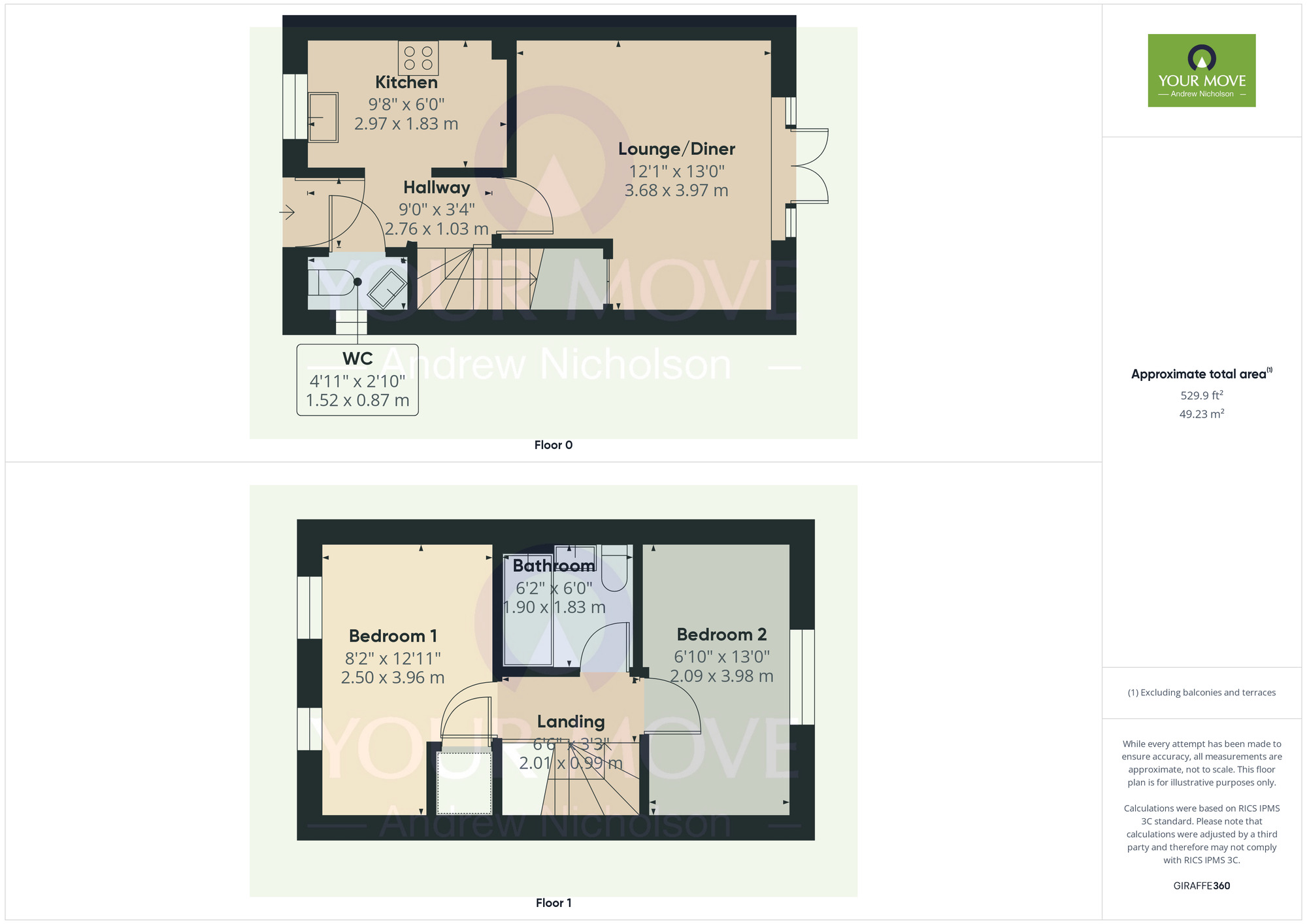 Floorplan of 2 bedroom Semi Detached House for sale, Wilding Drive, Crewe, Cheshire, CW1