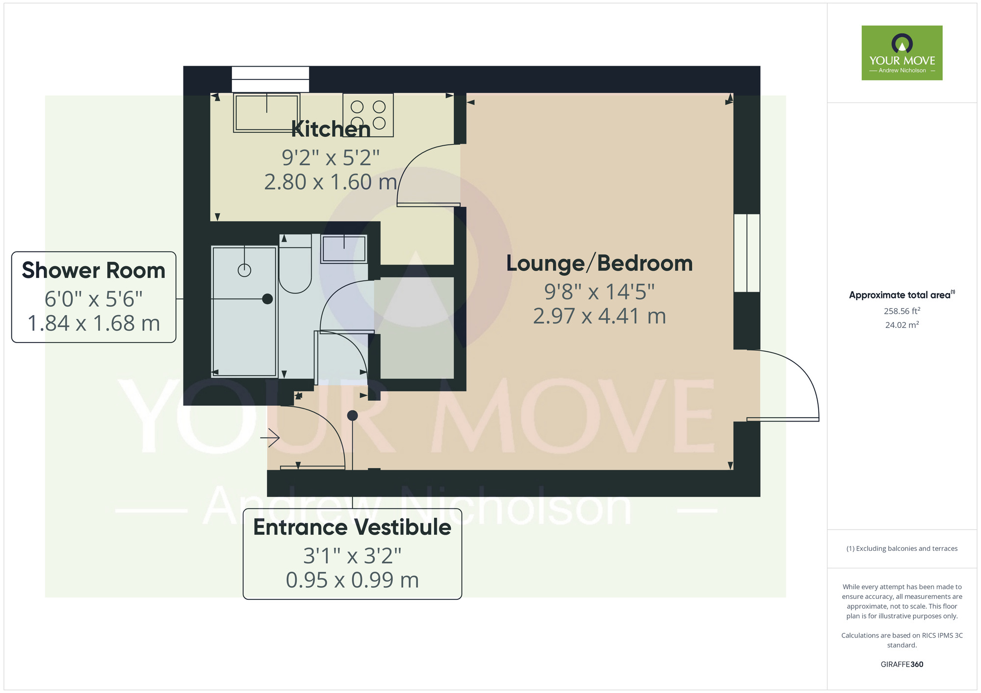 Floorplan of  Flat for sale, Cromer Drive, Crewe, Cheshire, CW1