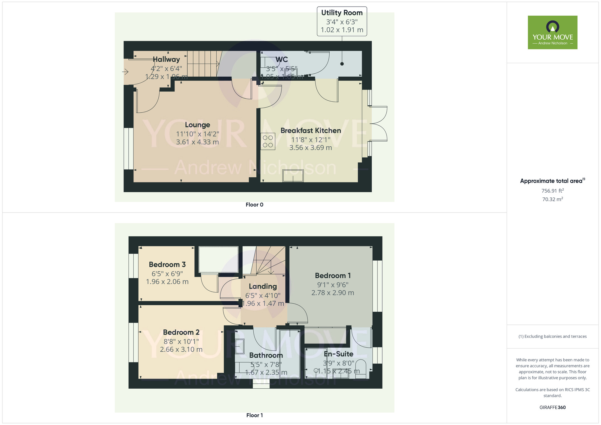 Floorplan of 3 bedroom Semi Detached House for sale, Teal Way, Wistaston, Cheshire, CW2