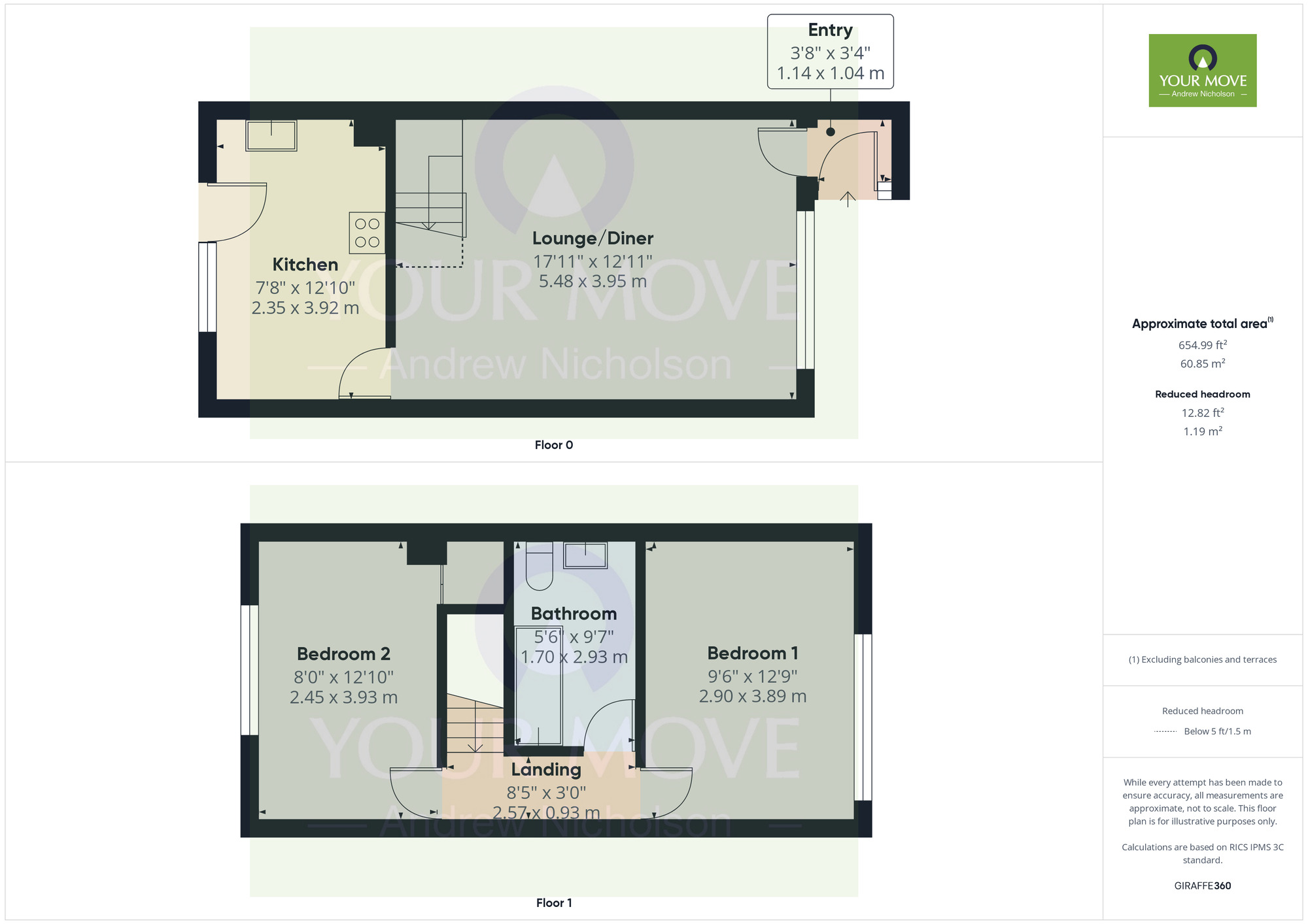 Floorplan of 2 bedroom Mid Terrace House for sale, Fallowfield Court, Crewe, CW1