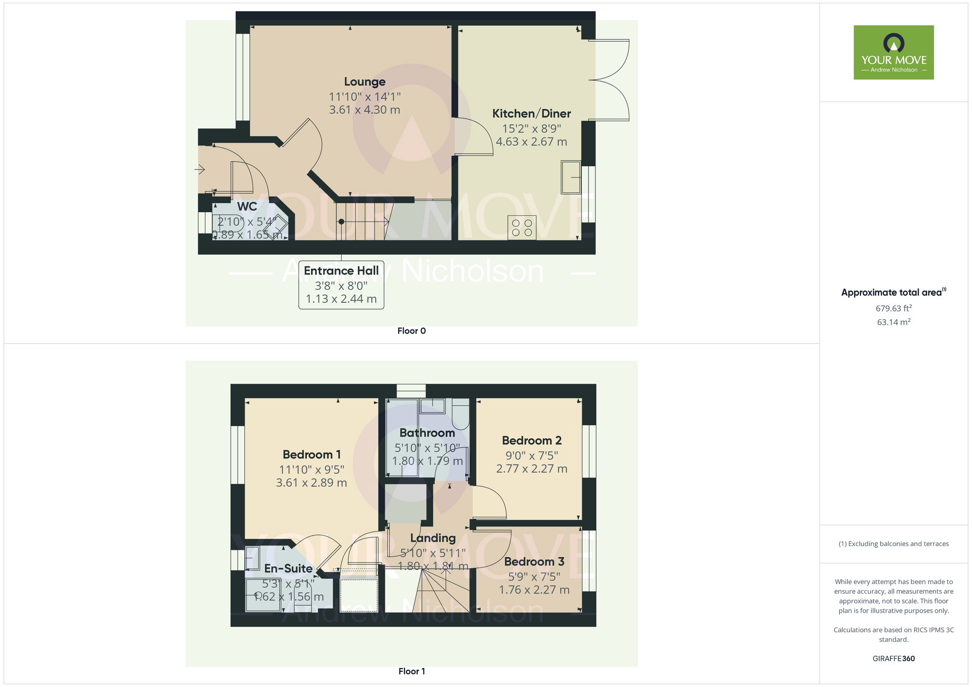 Floorplan of 3 bedroom End Terrace House for sale, Sundew Road, Shavington, Cheshire, CW2