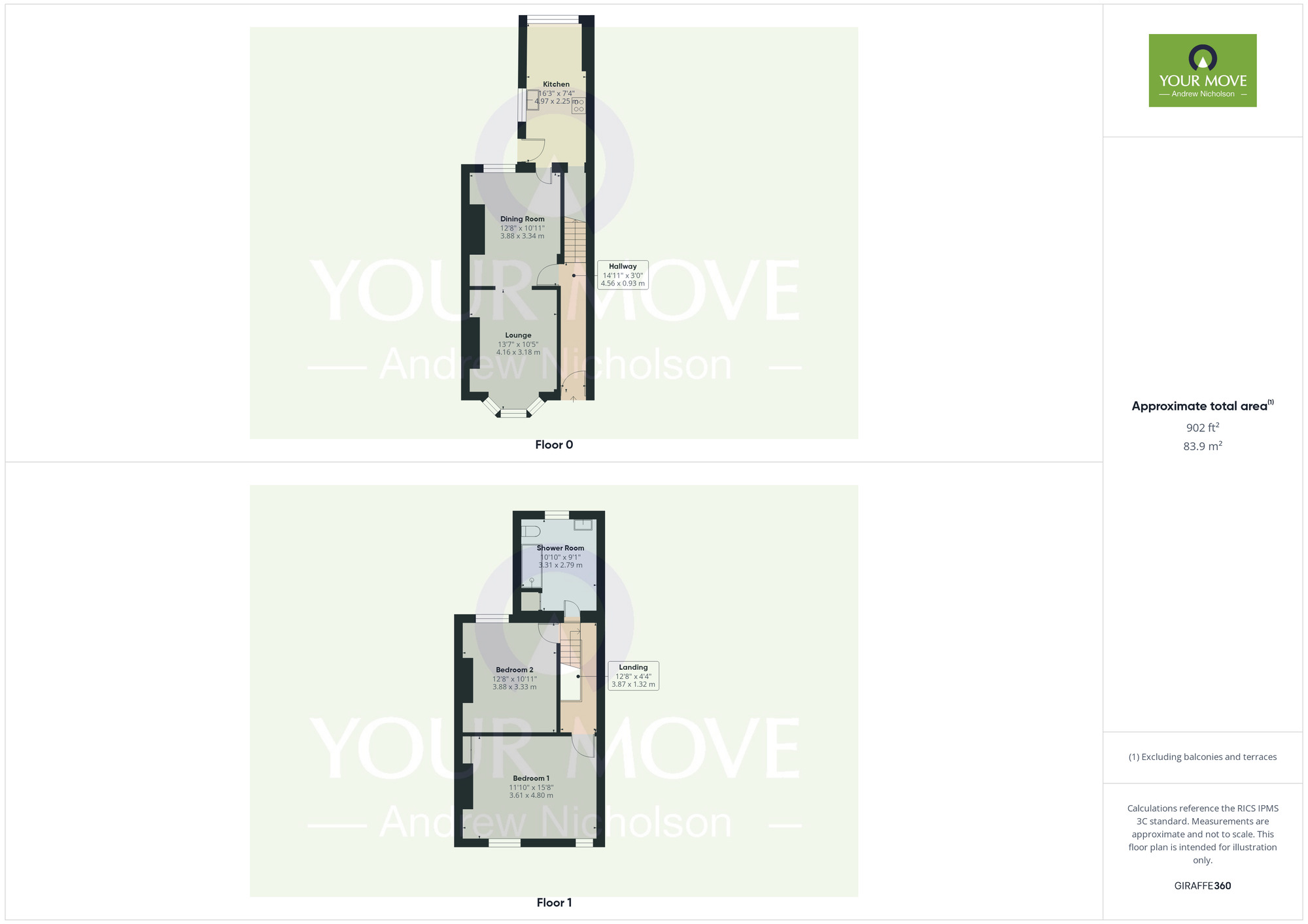 Floorplan of 2 bedroom Mid Terrace House to rent, West Avenue, Crewe, Cheshire, CW1