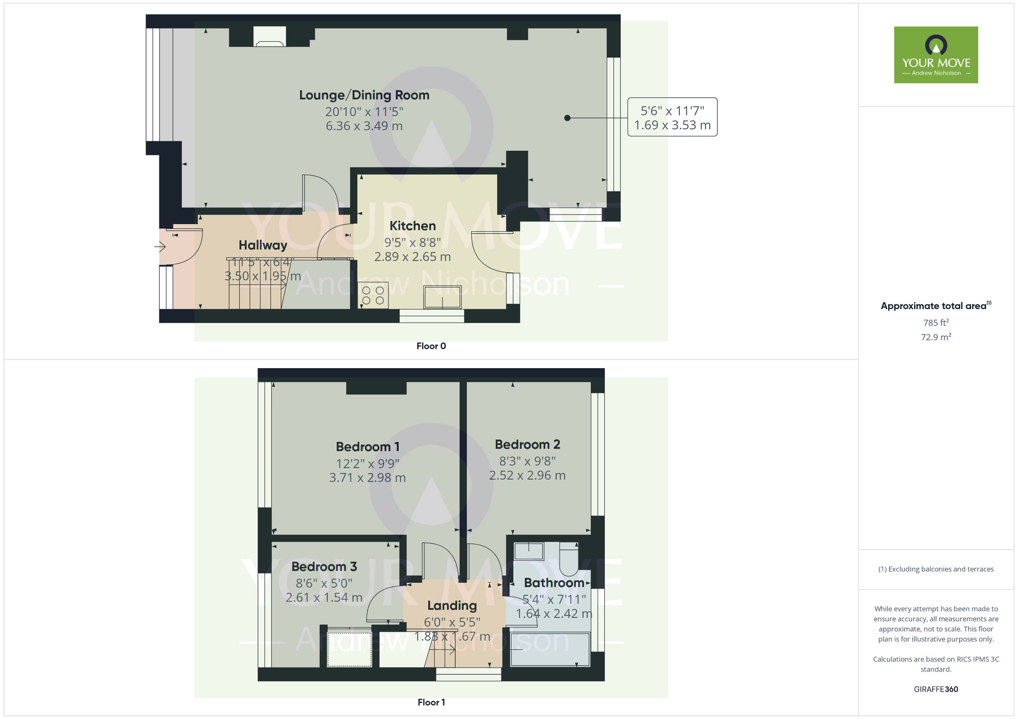 Floorplan of 3 bedroom Semi Detached House for sale, Oak Tree Drive, Crewe, CW1