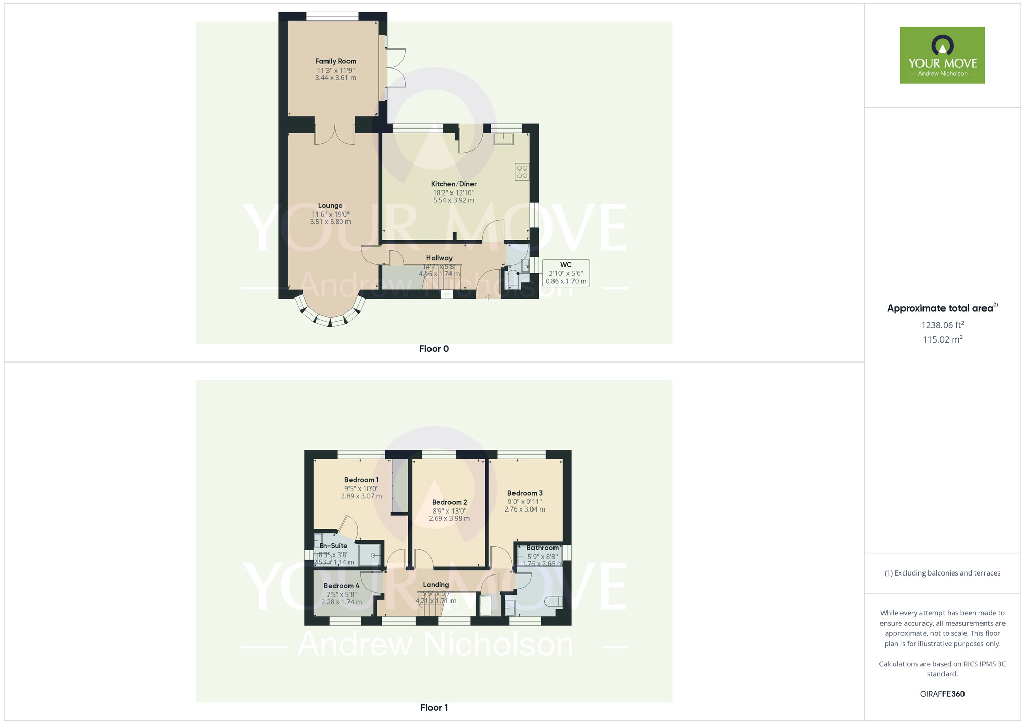 Floorplan of 4 bedroom Detached House for sale, Arley Place, Wistaston, Cheshire, CW2