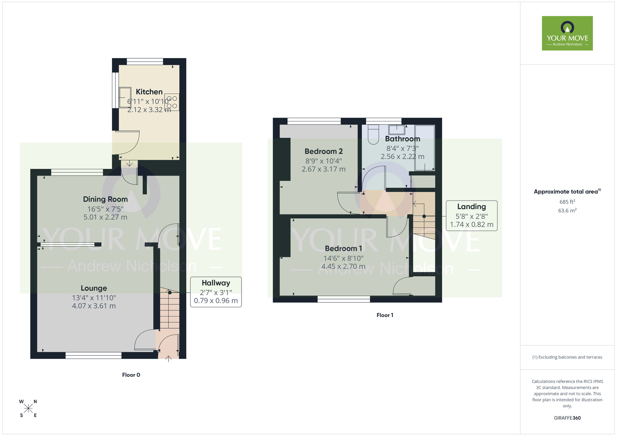Floorplan of 2 bedroom Mid Terrace House to rent, Park Terrace, Leycett, Staffordshire, ST5