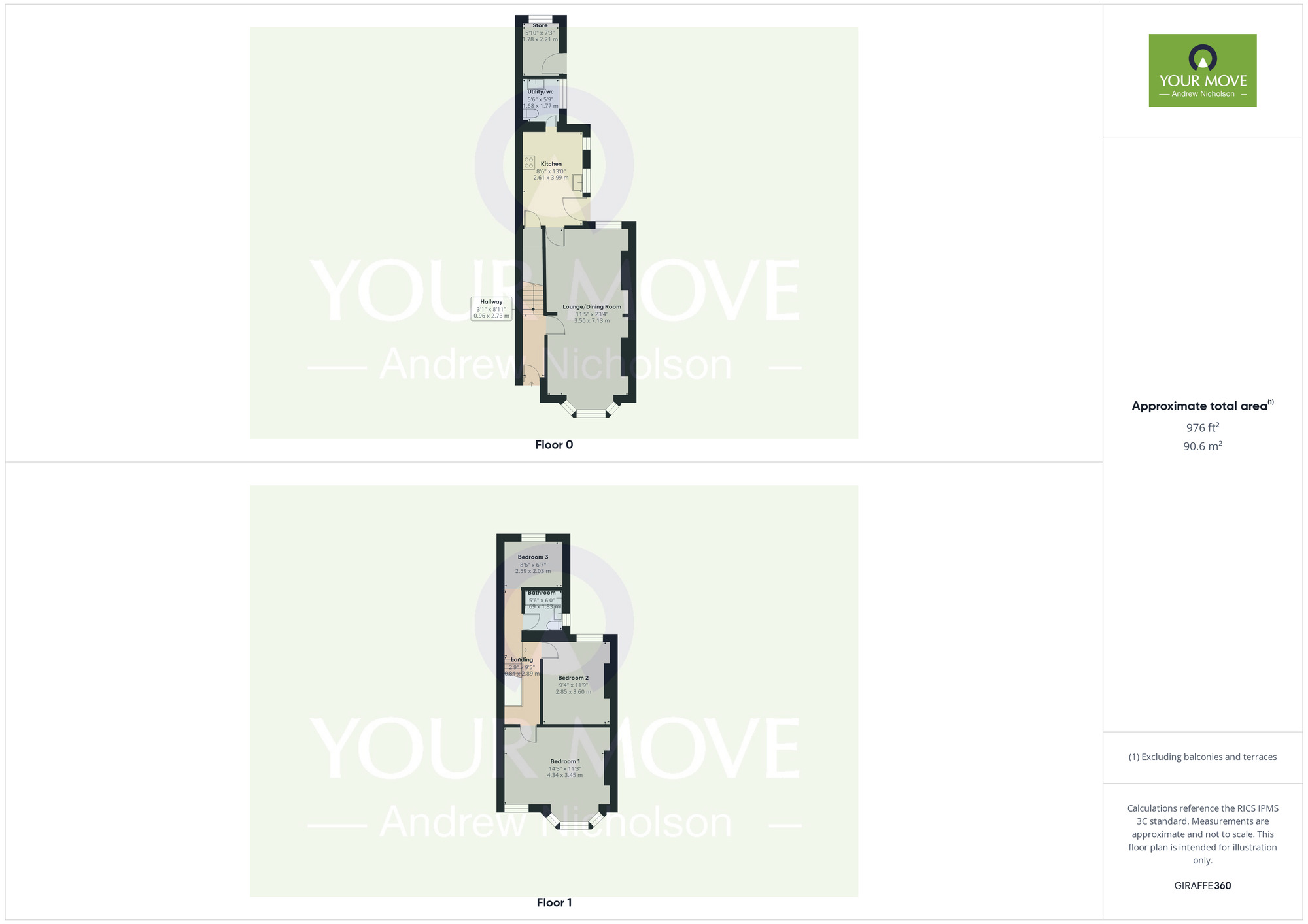 Floorplan of 3 bedroom Mid Terrace House to rent, Earle Street, Crewe, Cheshire, CW1