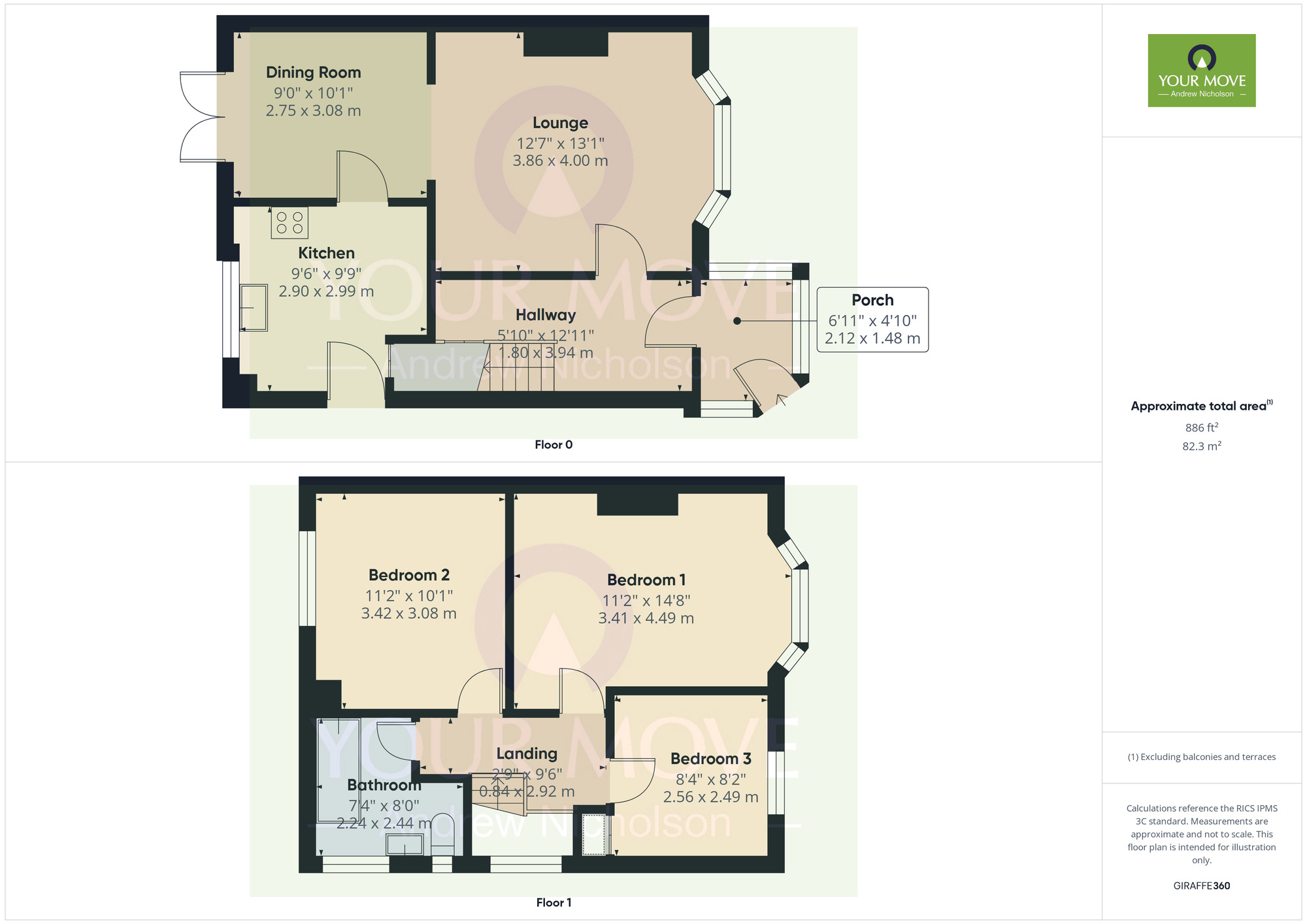 Floorplan of 3 bedroom Semi Detached House for sale, Lime Tree Avenue, Crewe, Cheshire, CW1
