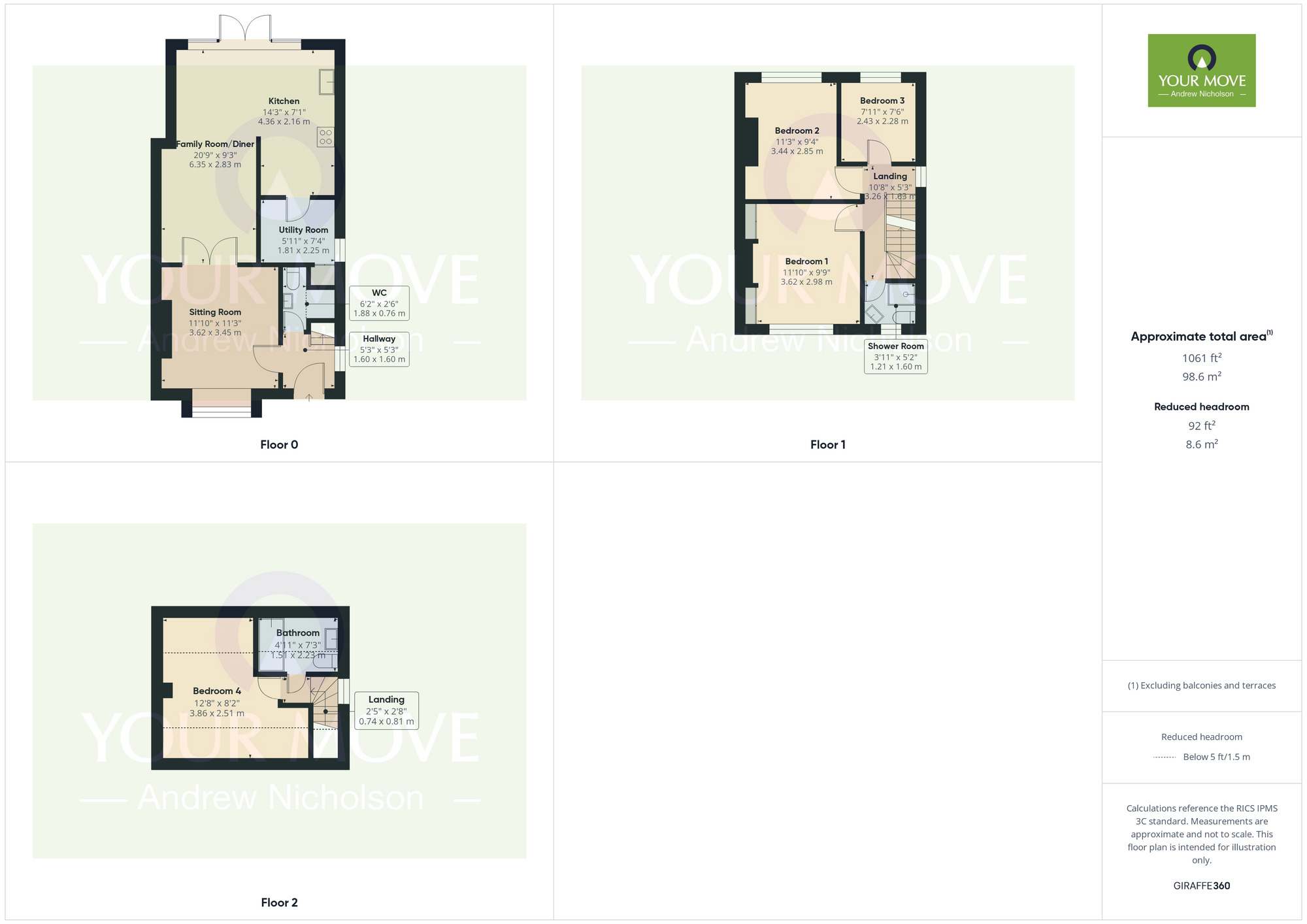 Floorplan of 4 bedroom Semi Detached House for sale, Crewe Road, Shavington, Cheshire, CW2