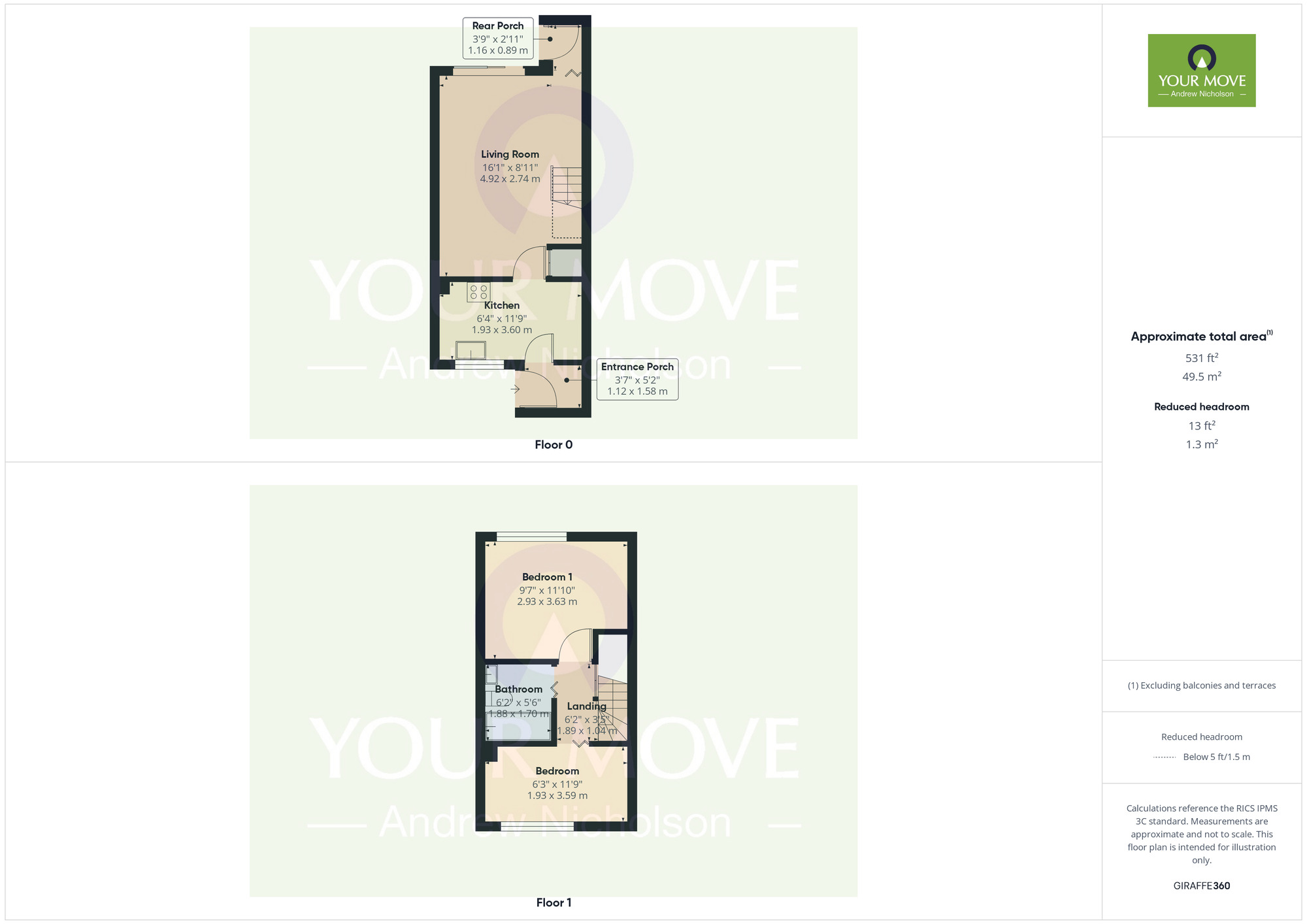Floorplan of 2 bedroom End Terrace House for sale, Bidvale Way, Crewe, Cheshire, CW1