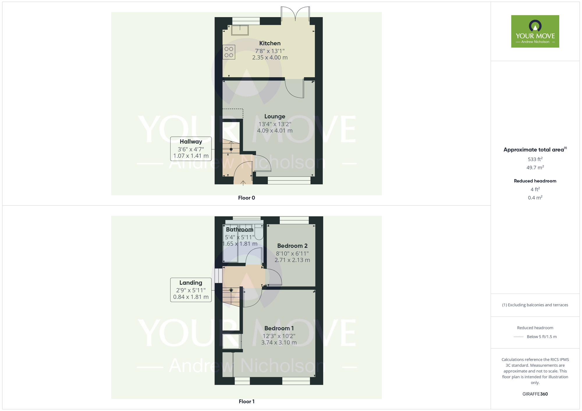 Floorplan of 2 bedroom Semi Detached House for sale, Palmer Road, Sandbach, Cheshire, CW11