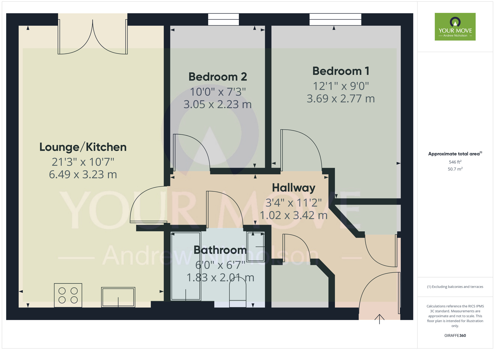 Floorplan of 2 bedroom  Flat for sale, Harrison Drive, Crewe, Cheshire, CW1