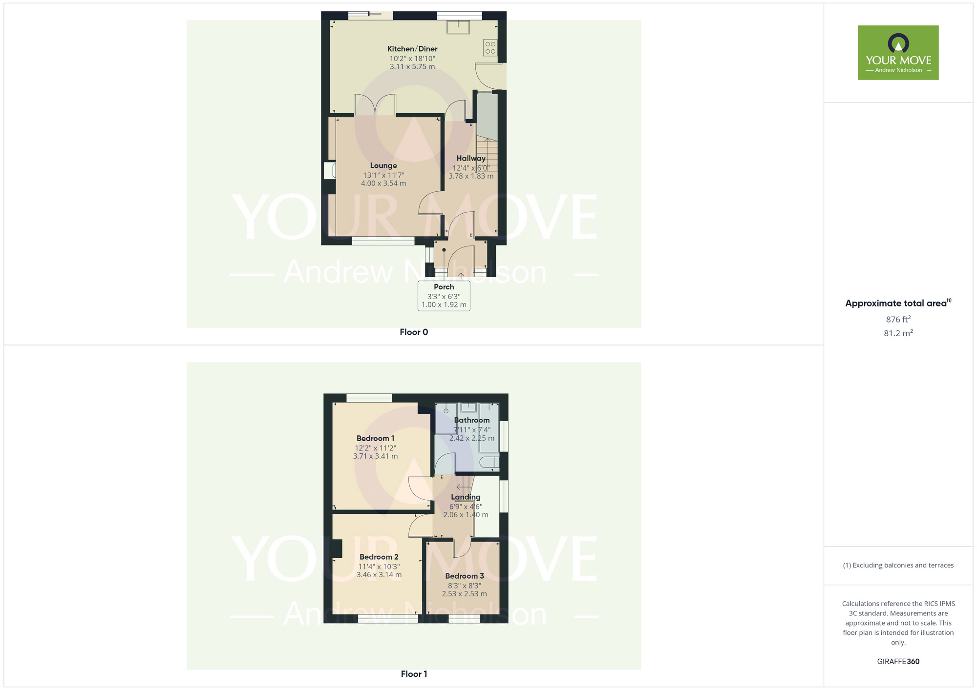 Floorplan of 3 bedroom Semi Detached House for sale, Lime Tree Avenue, Crewe, Cheshire, CW1