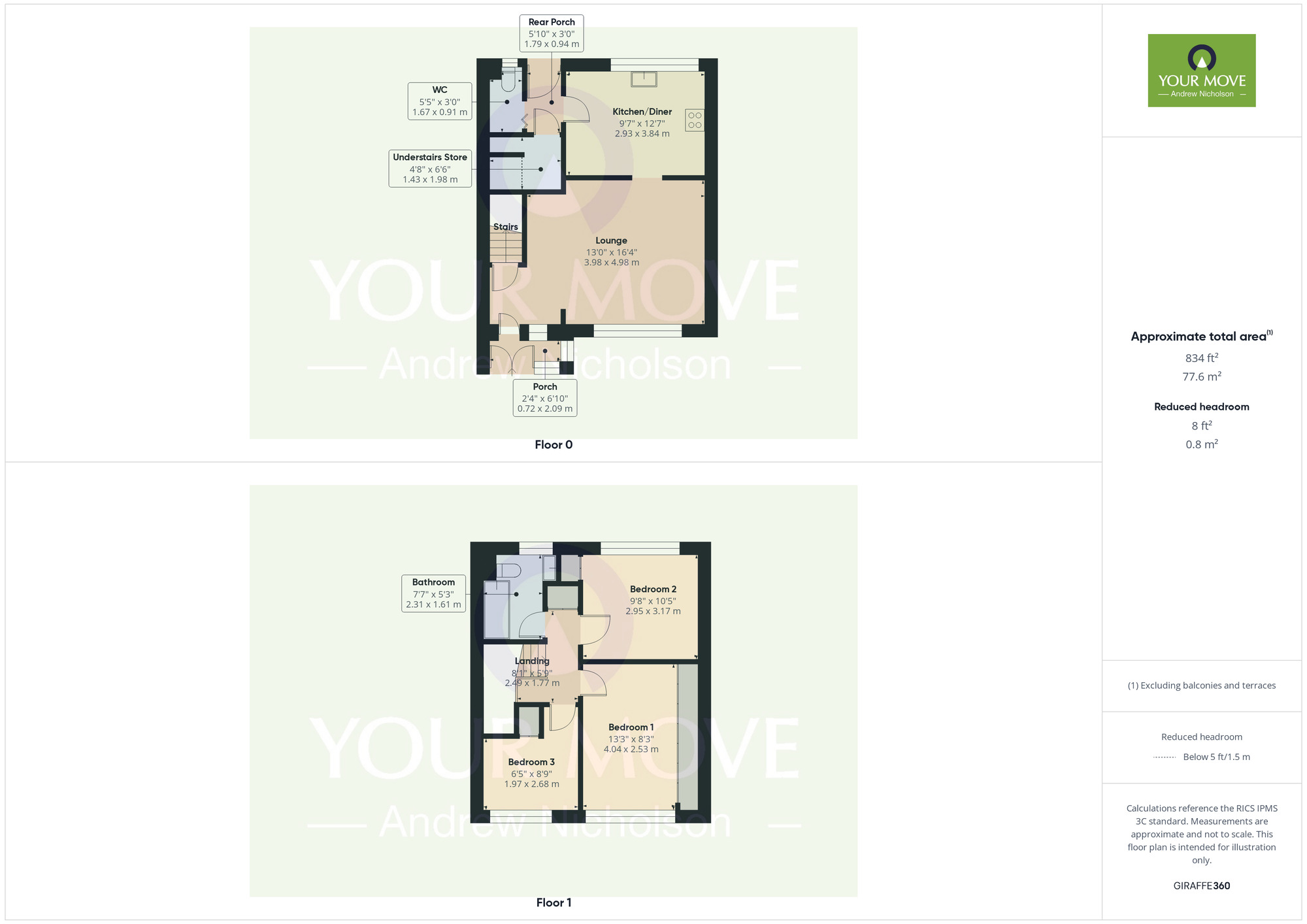 Floorplan of 3 bedroom Semi Detached House for sale, Davenport Avenue, Crewe, Cheshire, CW2
