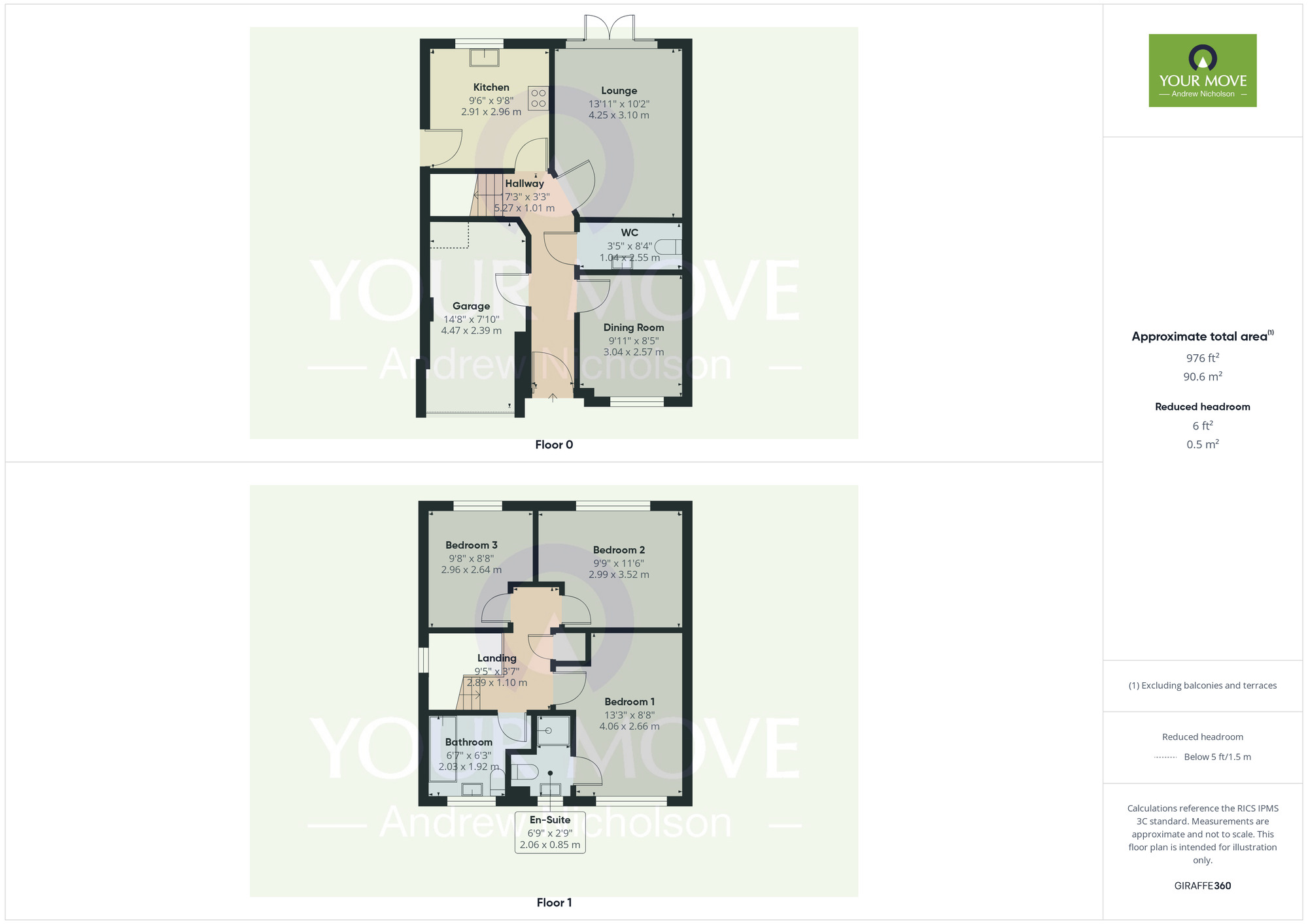 Floorplan of 3 bedroom Detached House for sale, Randalls Drive, Crewe, Cheshire, CW1