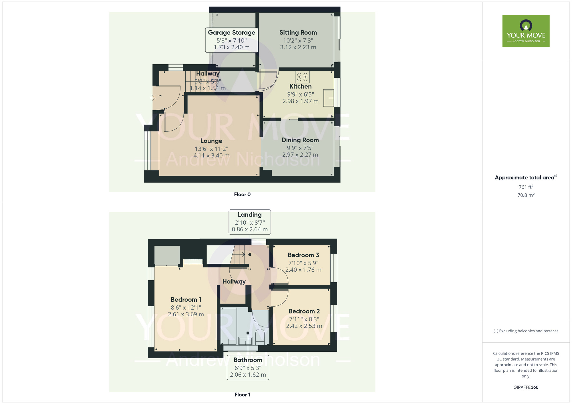 Floorplan of 3 bedroom Detached House for sale, Hesketh Croft, Leighton, Cheshire, CW1