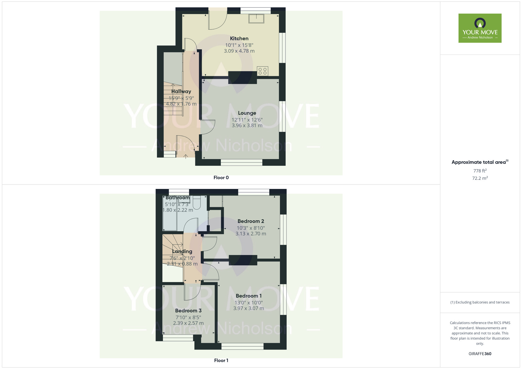 Floorplan of 3 bedroom End Terrace House for sale, Elm Drive, Crewe, Cheshire, CW1