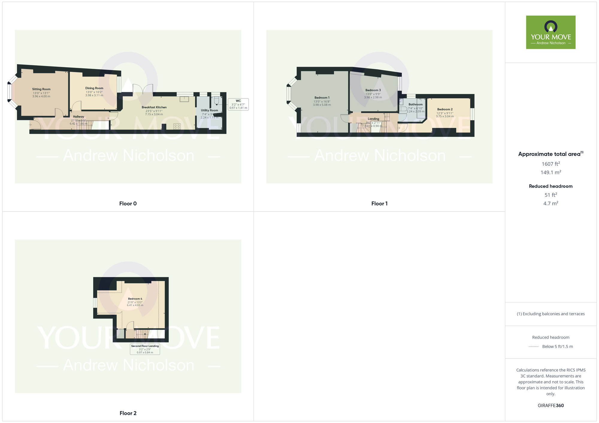 Floorplan of 4 bedroom End Terrace House for sale, Nantwich Road, Crewe, Cheshire, CW2