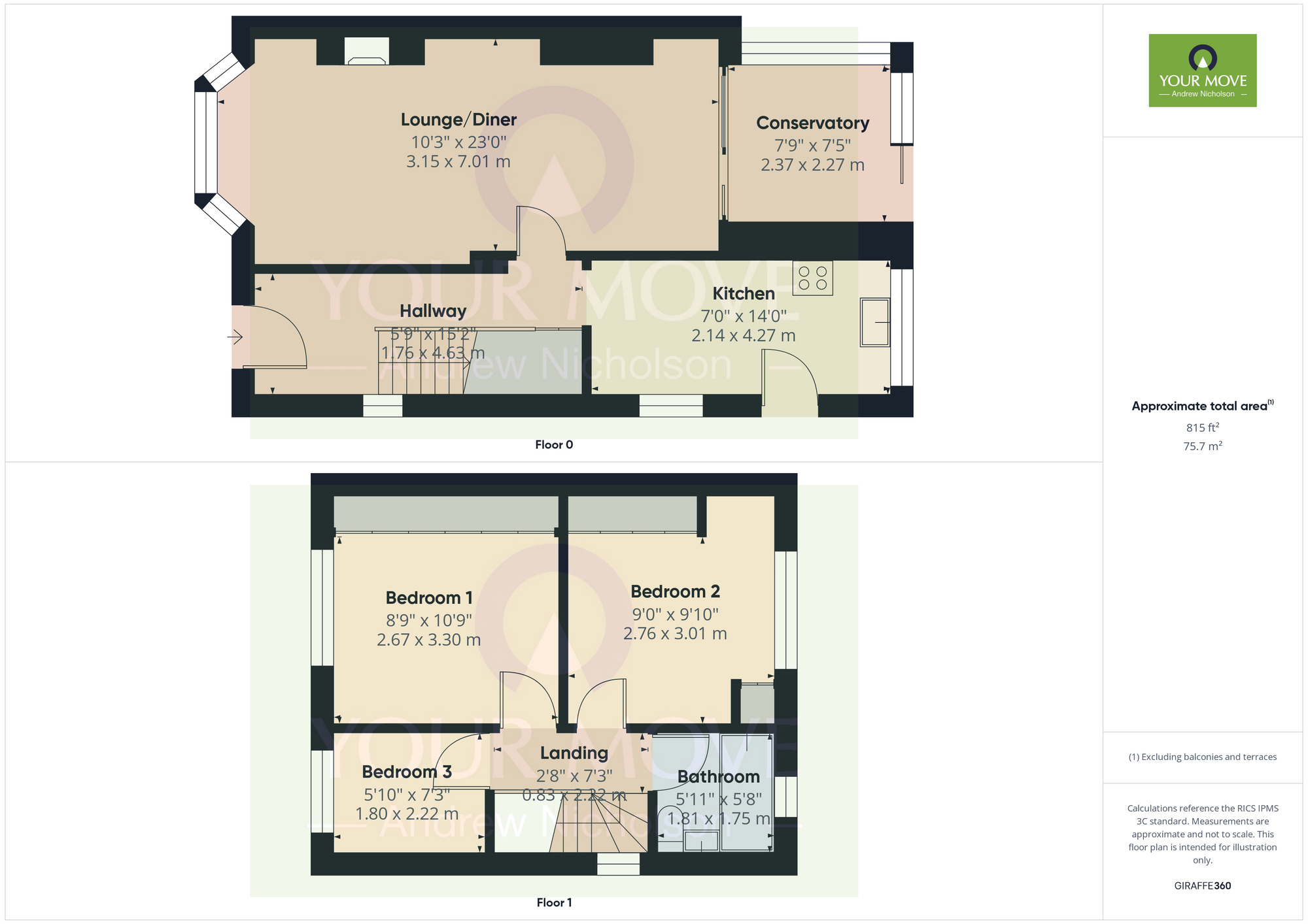 Floorplan of 3 bedroom Semi Detached House for sale, Wistaston Green Road, Wistaston, Cheshire, CW2