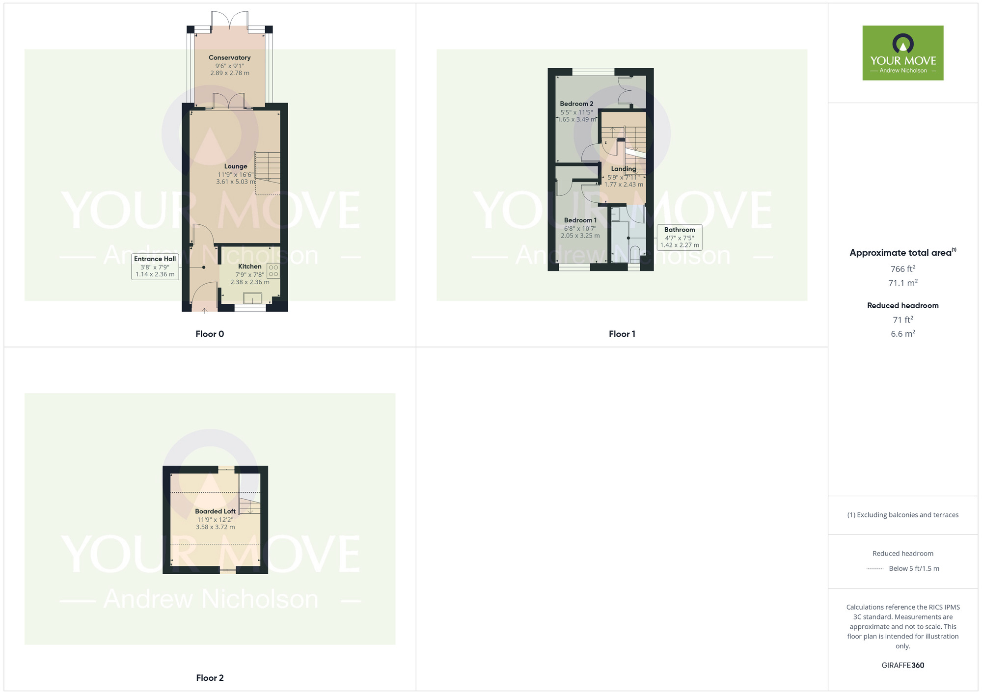 Floorplan of 2 bedroom Mid Terrace House for sale, Probert Close, Cheshire, CW2