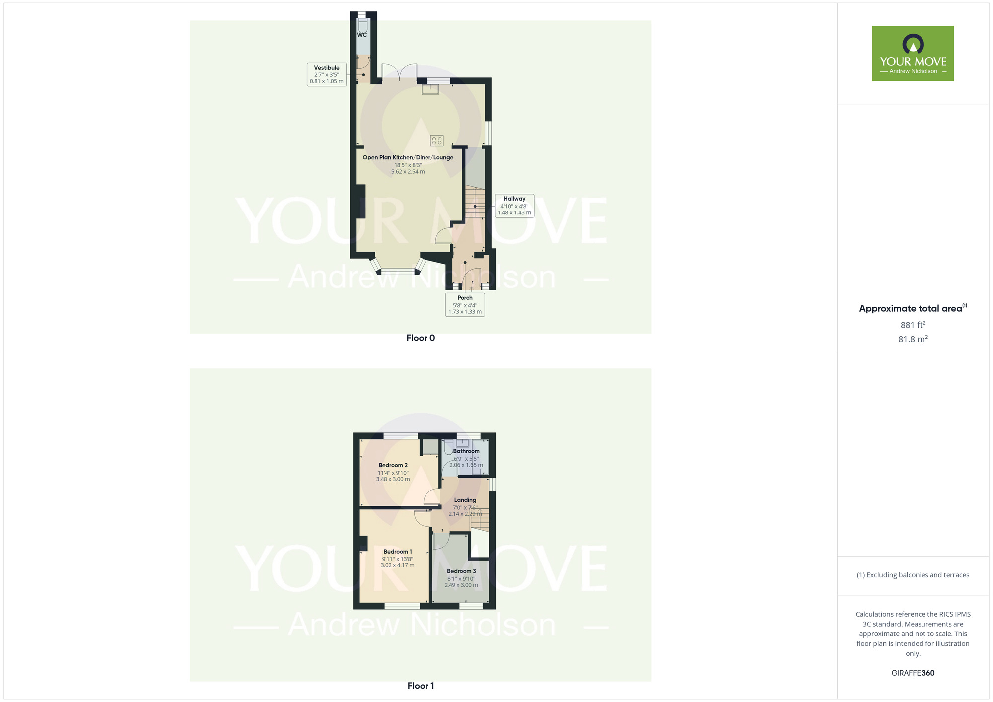 Floorplan of 3 bedroom Semi Detached House for sale, Christleton Avenue, Crewe, Cheshire, CW2