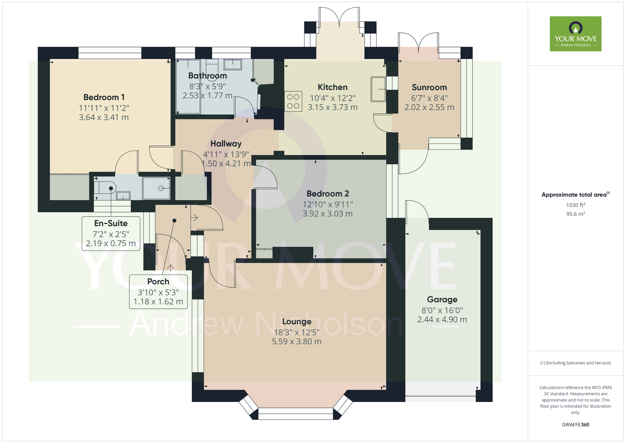 Floorplan of 2 bedroom Detached Bungalow for sale, Towers Close, Wistaston, Cheshire, CW2