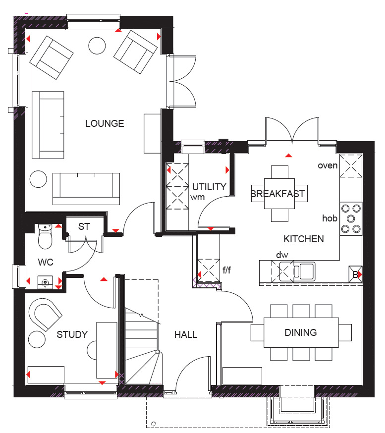 Floorplan of 4 bedroom Detached House for sale, 1 Joseph Lucas Road, Crewe, CW1