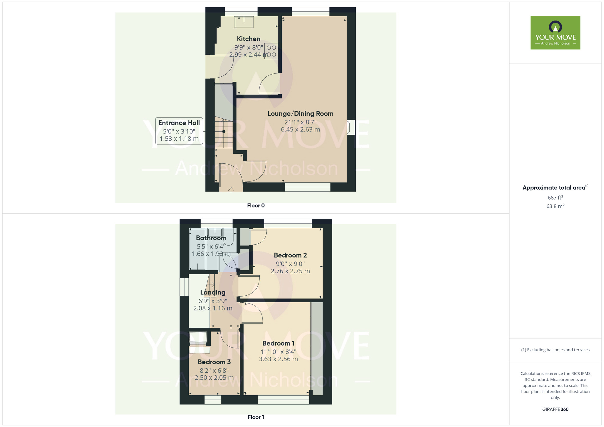 Floorplan of 3 bedroom Semi Detached House for sale, Dorric Way, Crewe, Cheshire, CW1