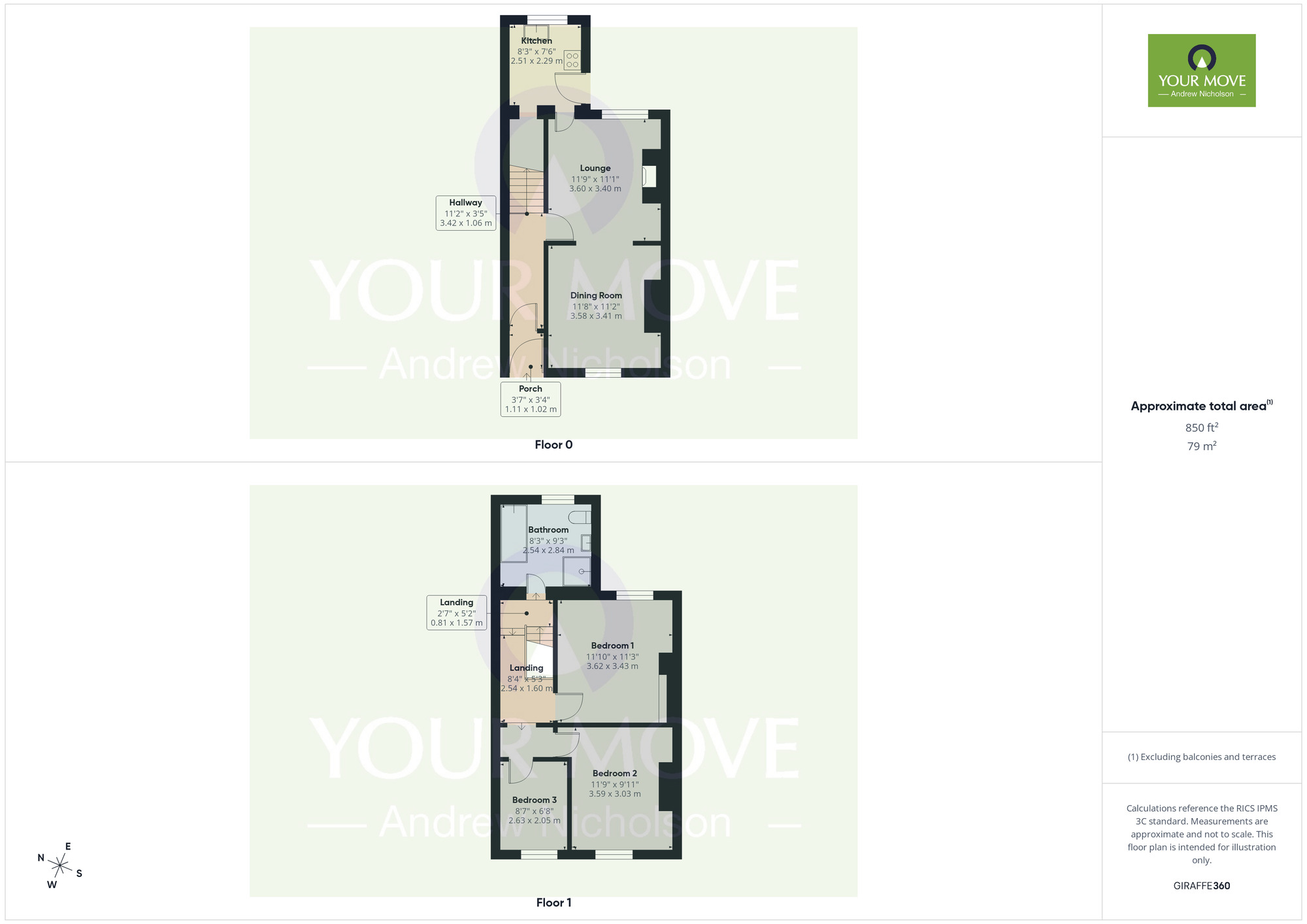 Floorplan of 3 bedroom Mid Terrace House to rent, Welles Street, Sandbach, Cheshire, CW11