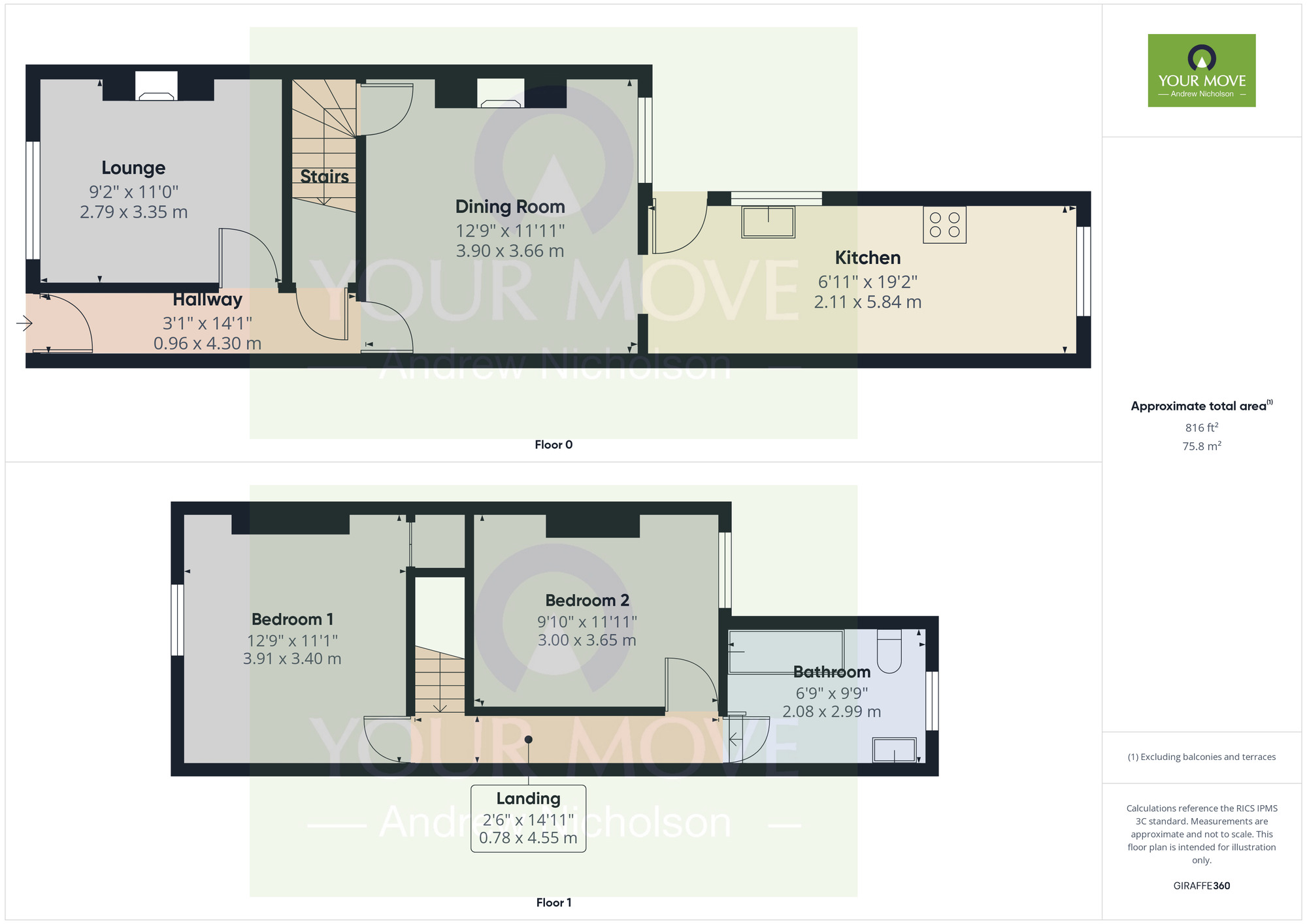 Floorplan of 2 bedroom Mid Terrace House for sale, Ridgway Street, Crewe, Cheshire, CW1