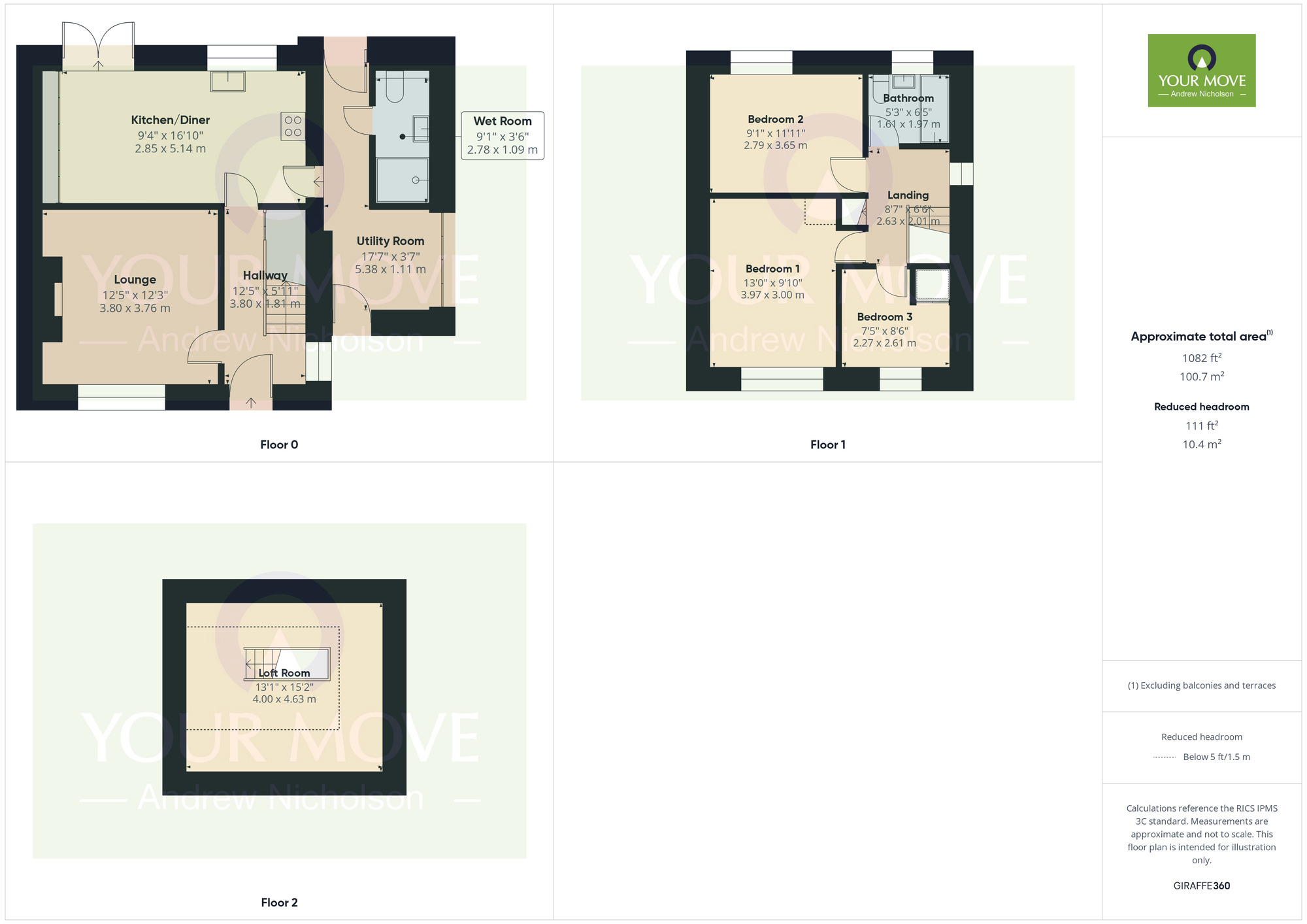 Floorplan of 3 bedroom Semi Detached House for sale, Gawsworth Avenue, Crewe, Cheshire, CW2