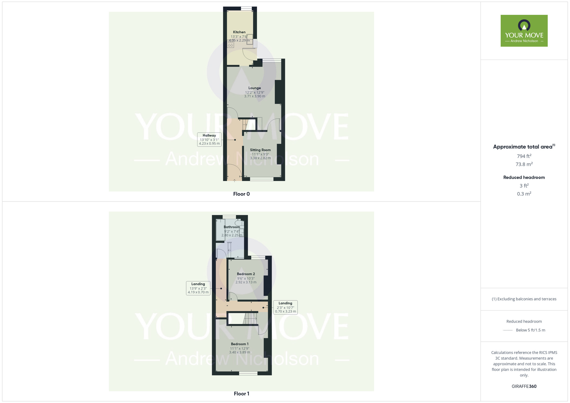 Floorplan of 2 bedroom Mid Terrace House for sale, Culland Street, Crewe, Cheshire, CW2