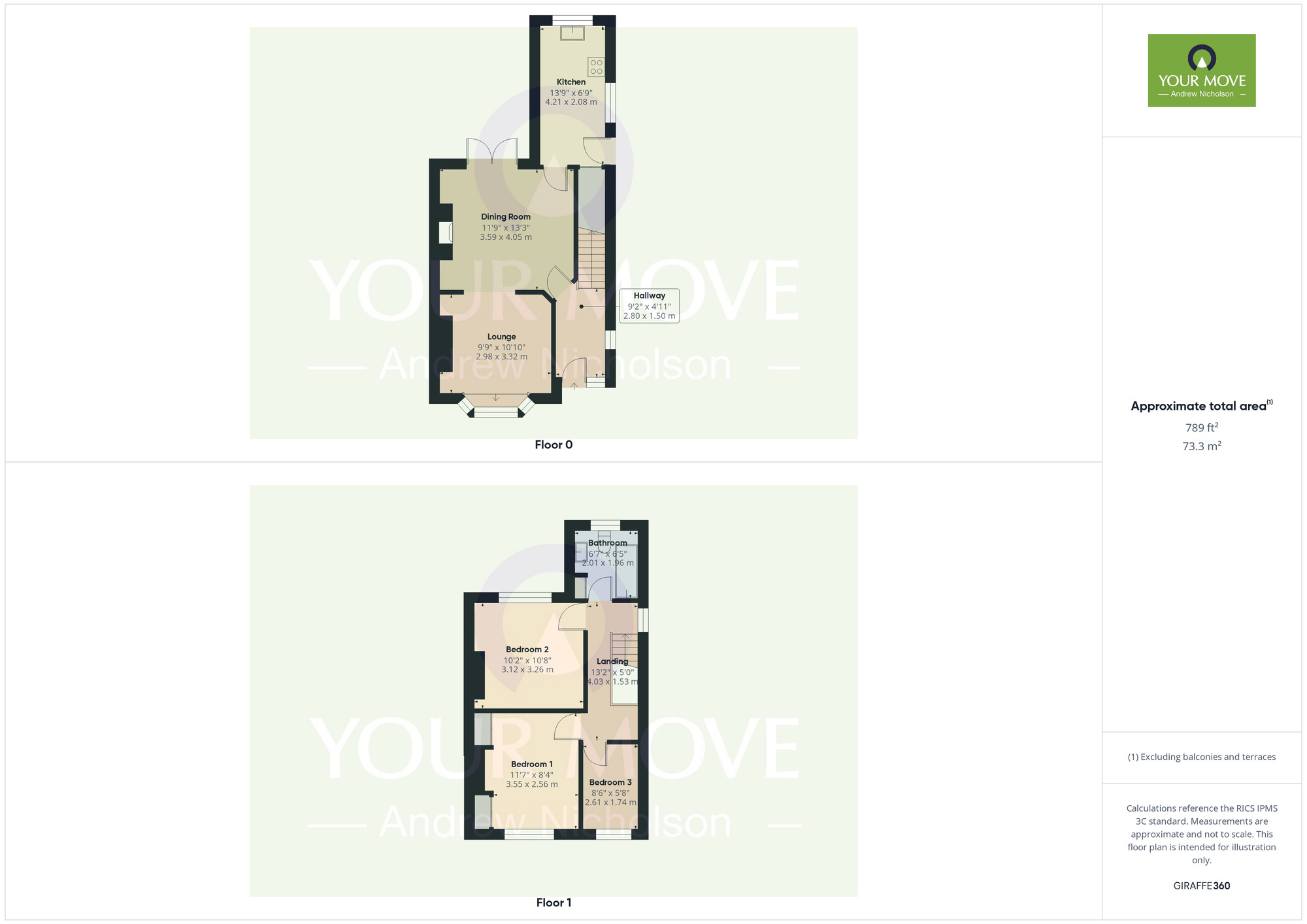 Floorplan of 3 bedroom Semi Detached House for sale, Bedford Gardens, Crewe, Cheshire, CW2