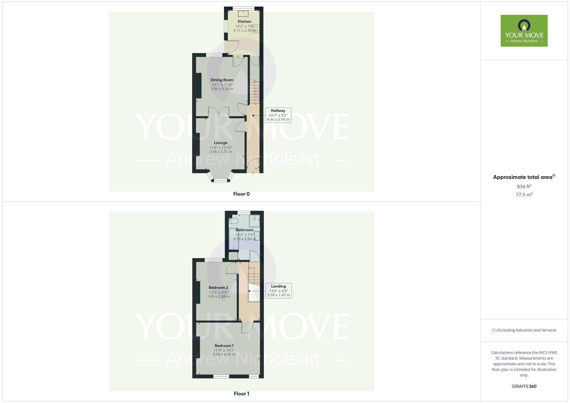 Floorplan of 2 bedroom End Terrace House to rent, Lord Street, Crewe, Cheshire, CW2